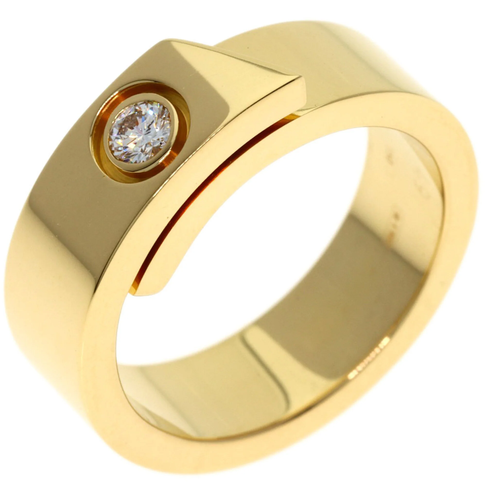 Anniversary Ring 18K Yellow Gold with Diamond - Image 2