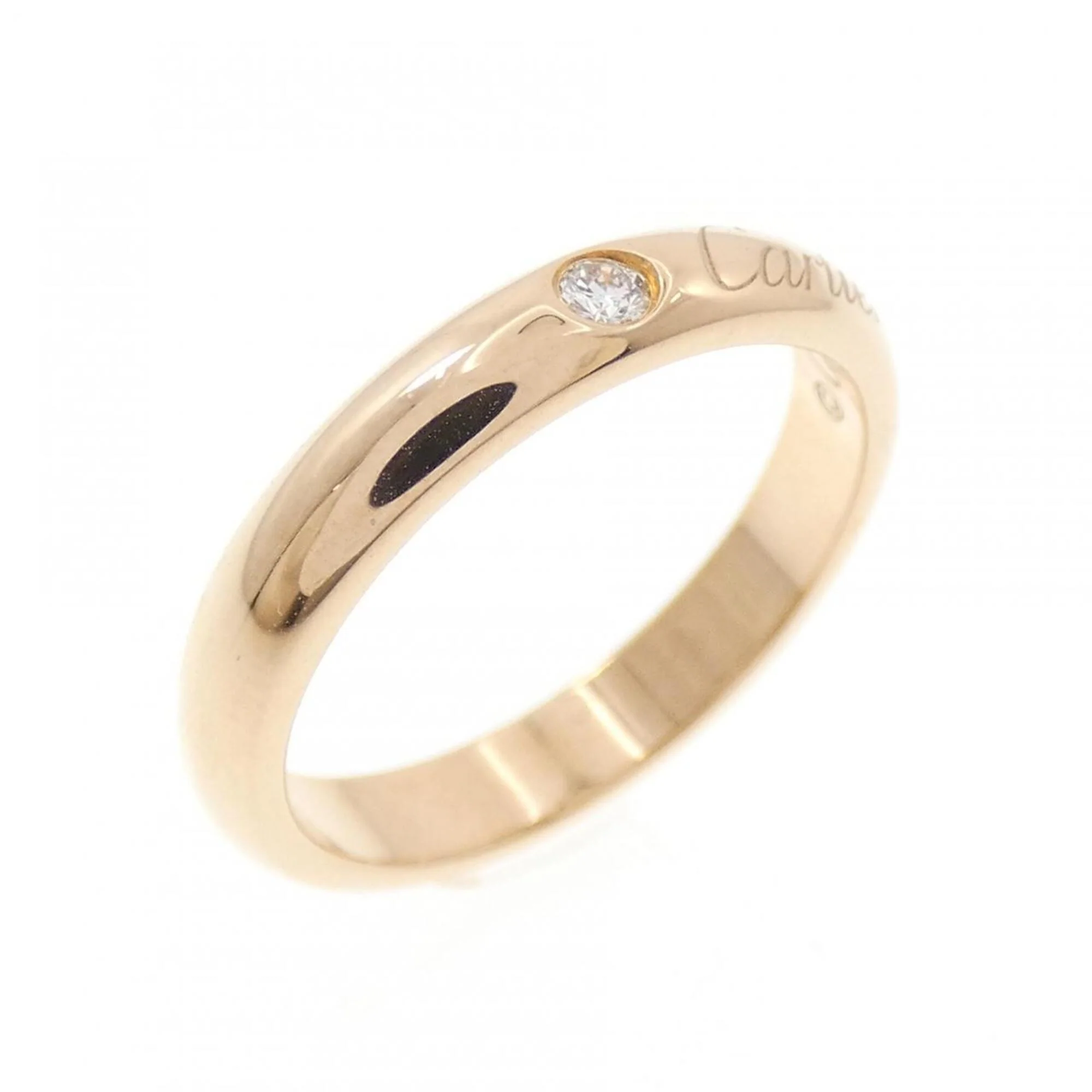 Band Ring 18K Rose Gold with Diamond