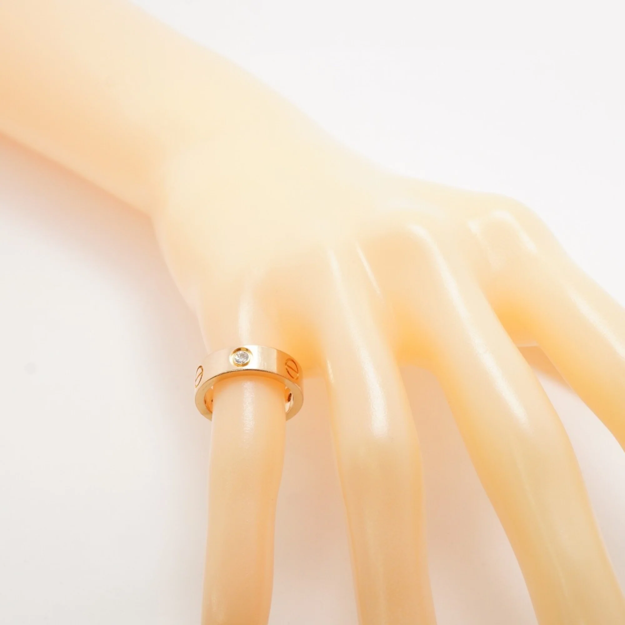 Band Ring 18K Rose Gold with Diamond - Image 6