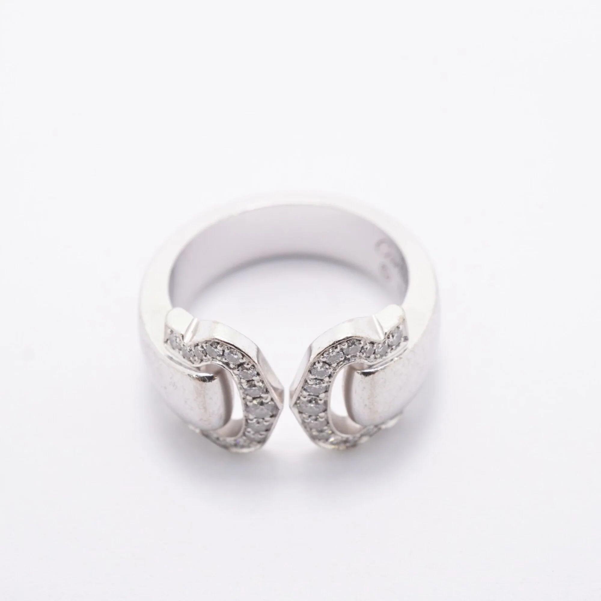 Band Ring 18K White Gold and Diamond - Image 3