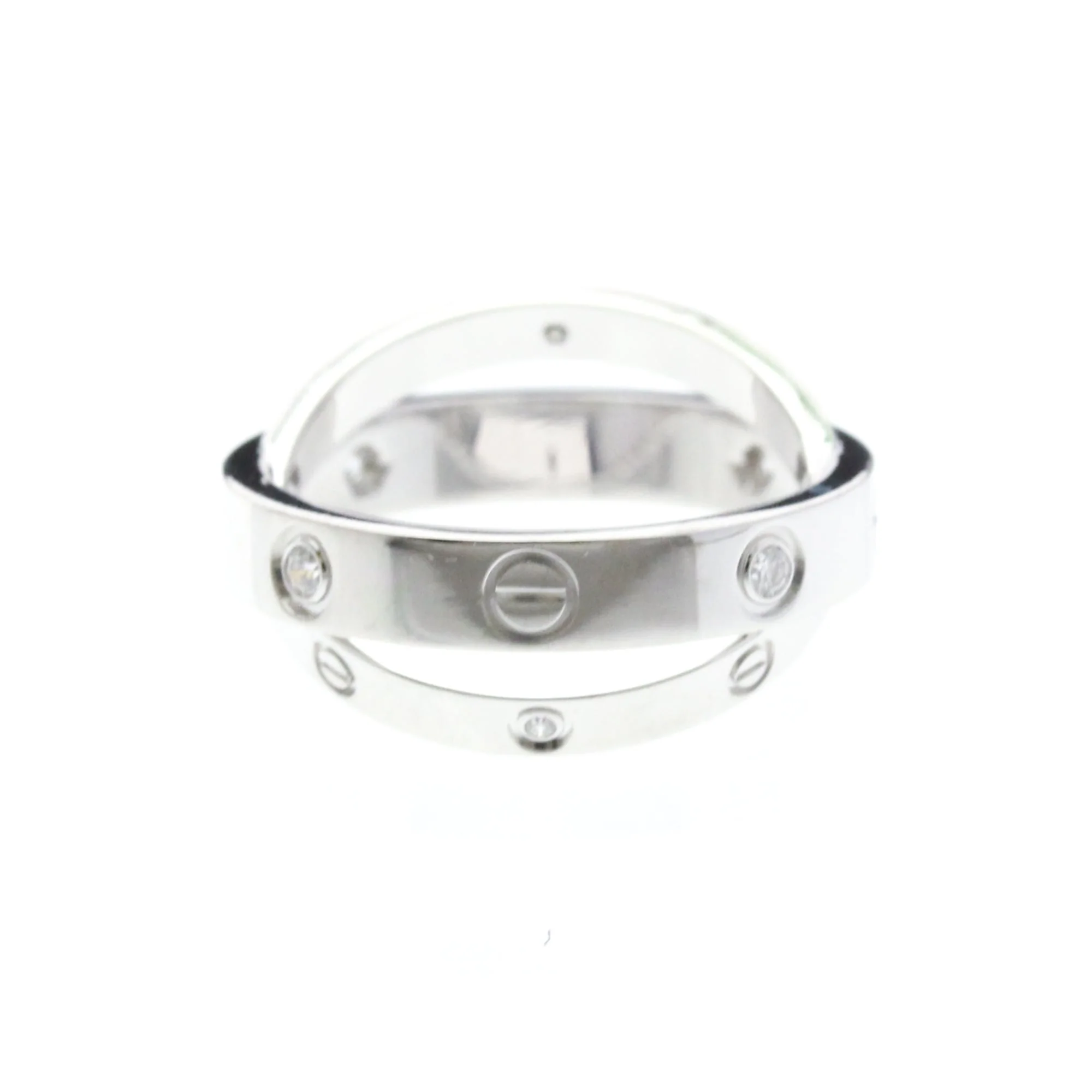 Band Ring 18K White Gold with Diamond - Image 3