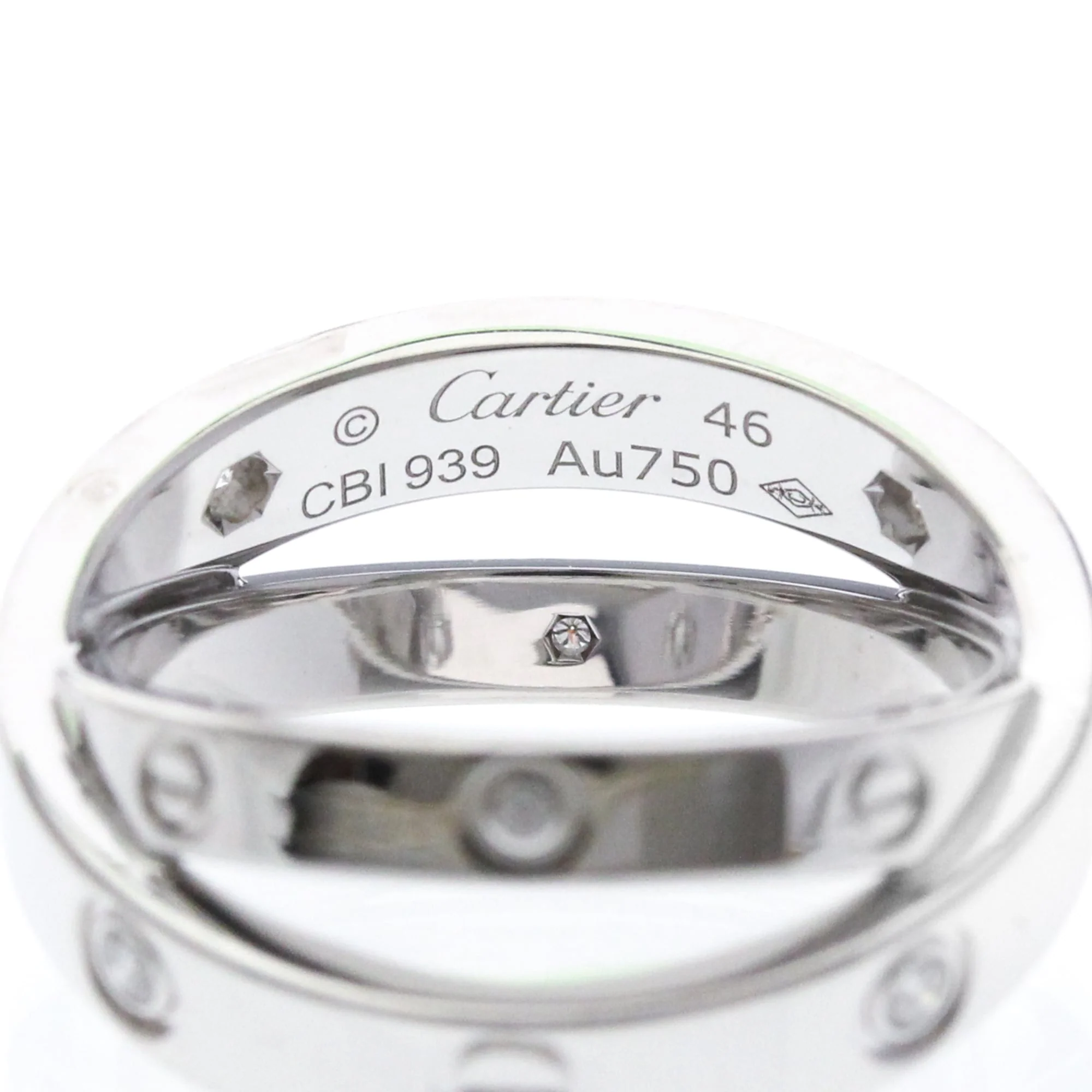 Band Ring 18K White Gold with Diamond - Image 5