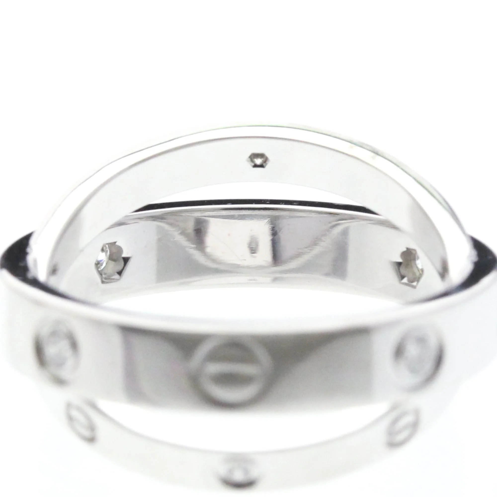 Band Ring 18K White Gold with Diamond - Image 7