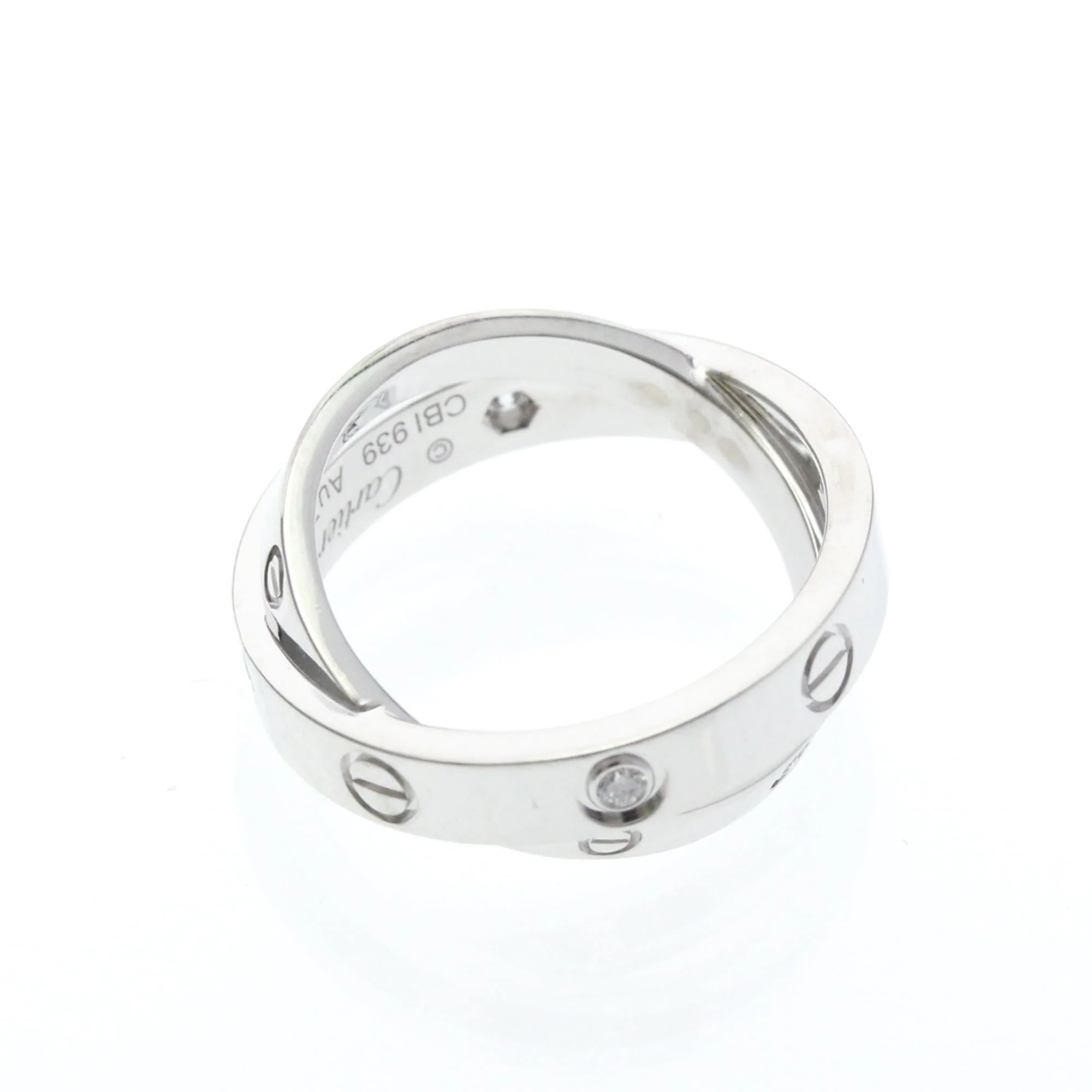Band Ring 18K White Gold with Diamond - Image 9