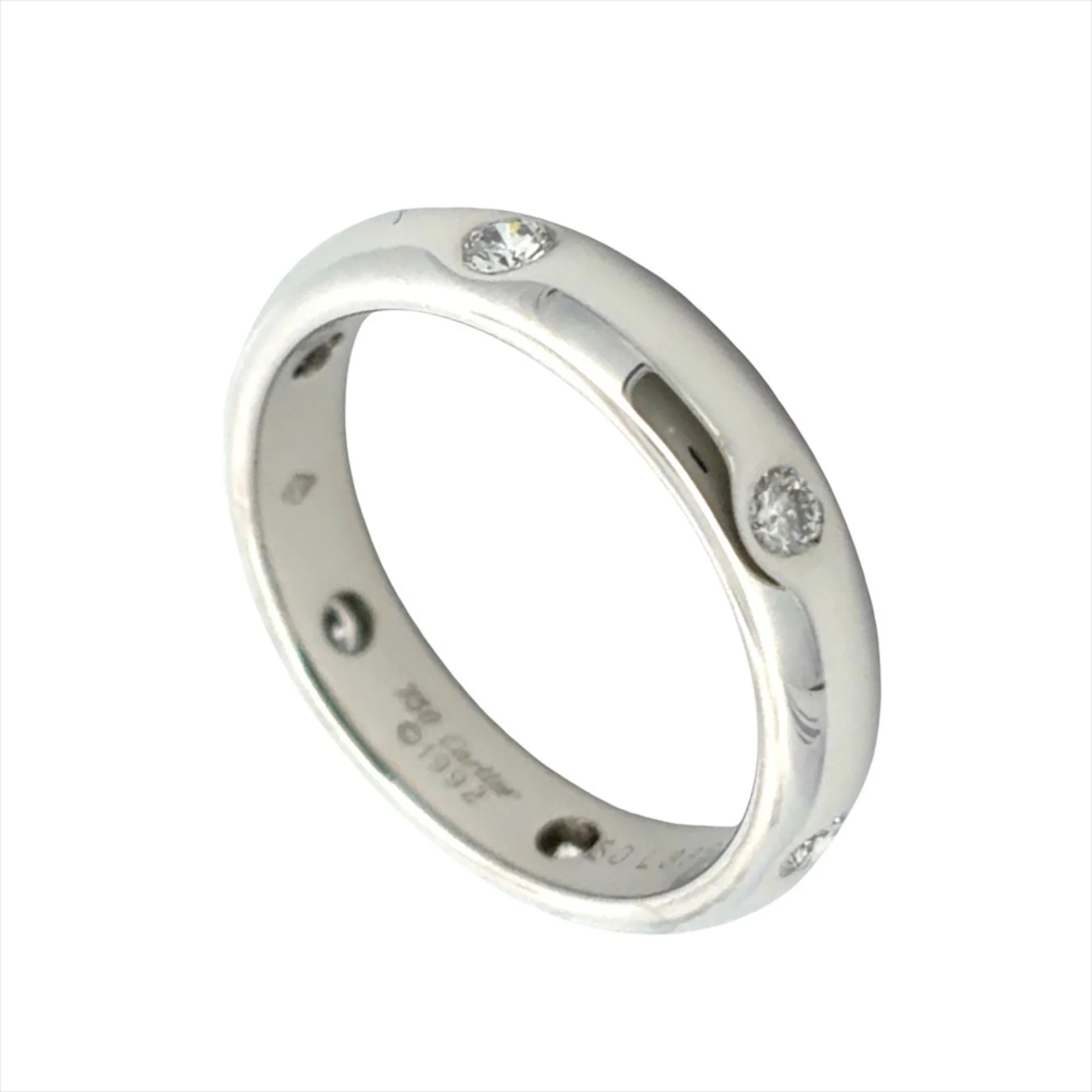 Band Ring 18K White Gold with Diamond