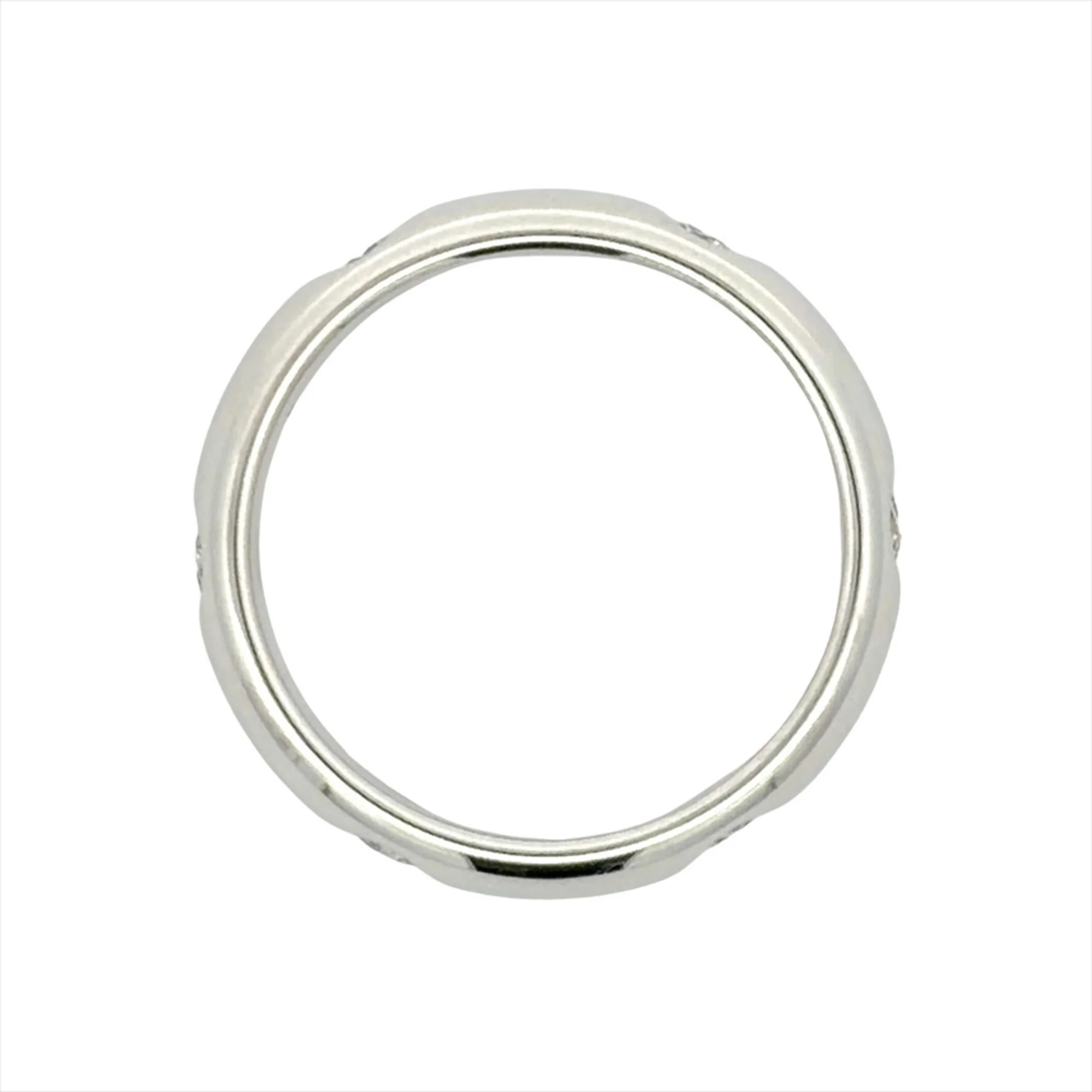 Band Ring 18K White Gold with Diamond - Image 6