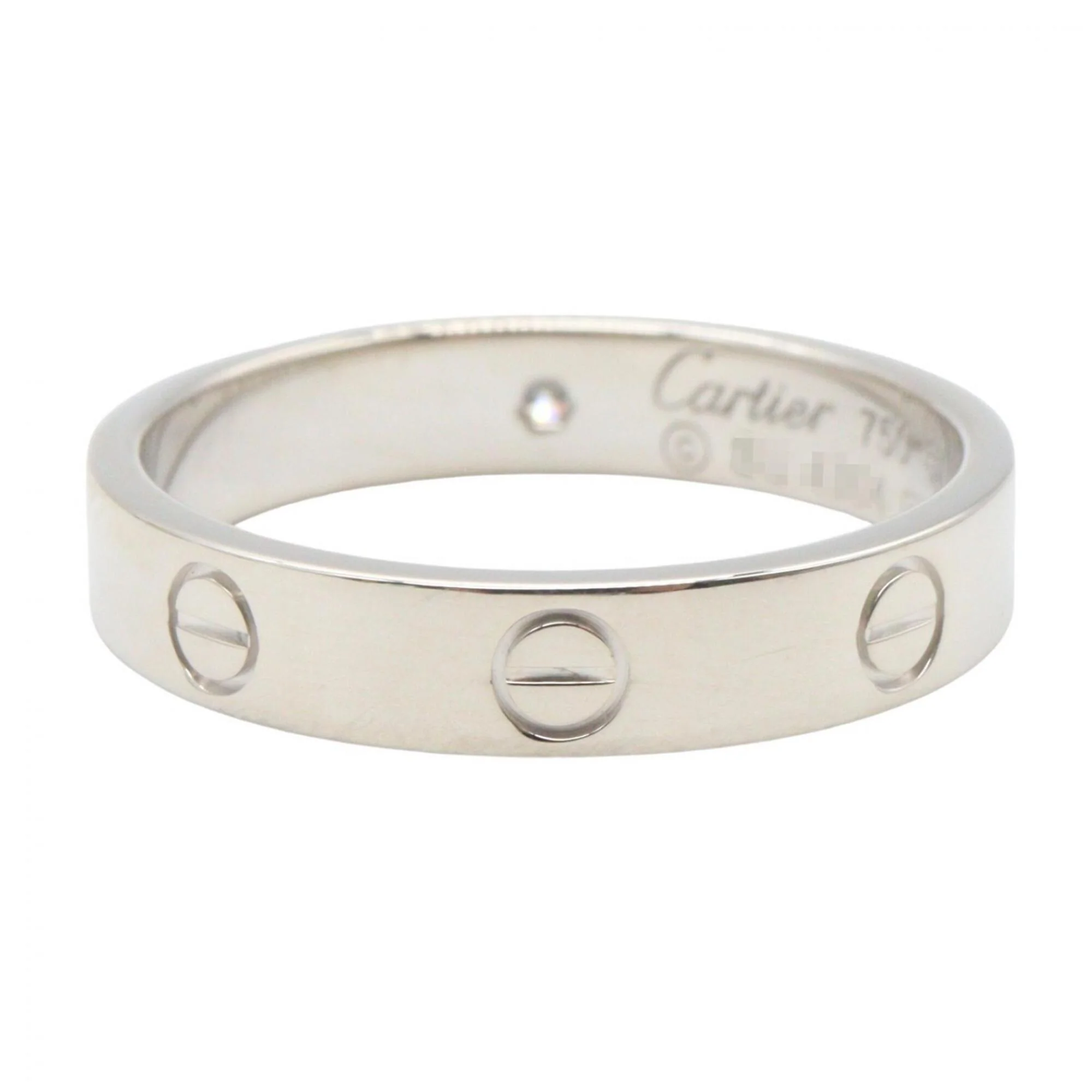 Band Ring 18K White Gold with Diamond - Image 3