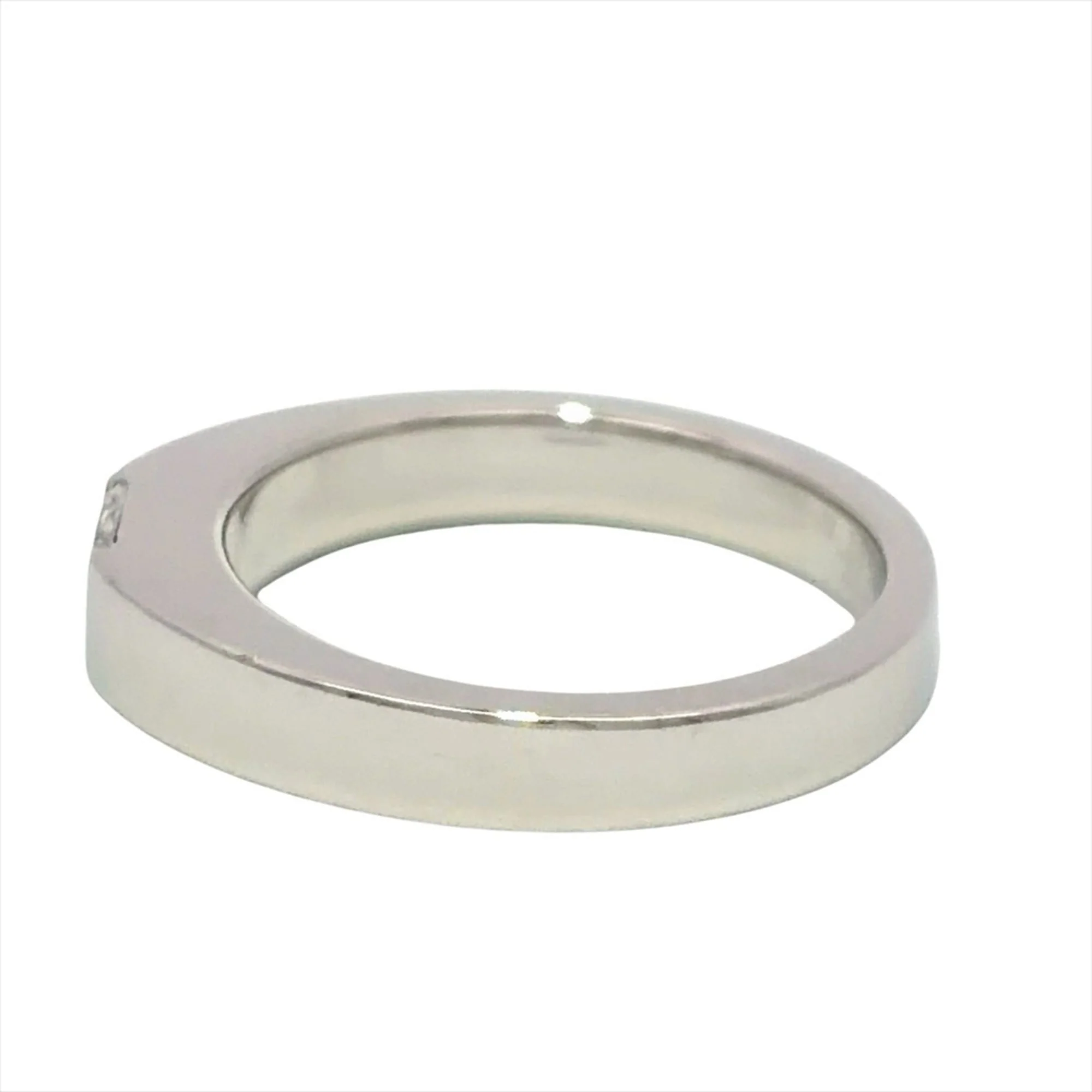 Band Ring 18K White Gold with Diamond - Image 4