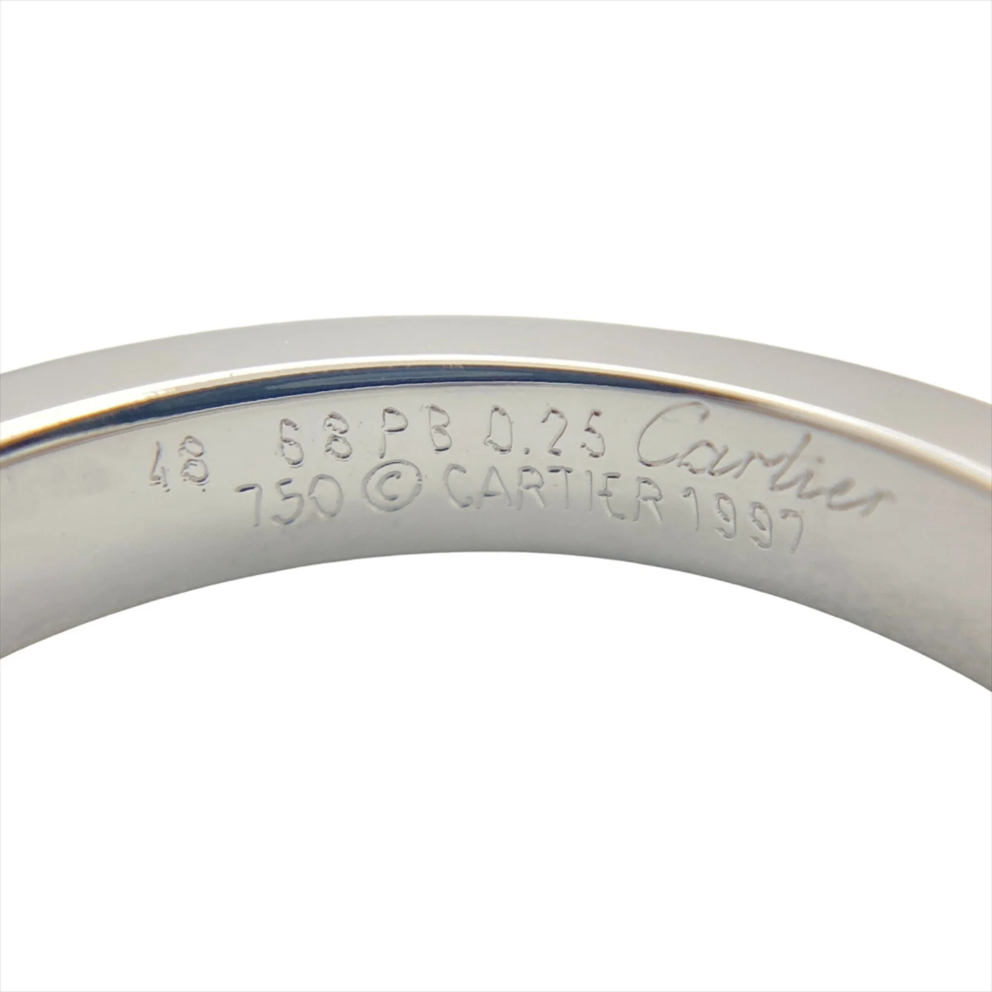 Band Ring 18K White Gold with Diamond - Image 9