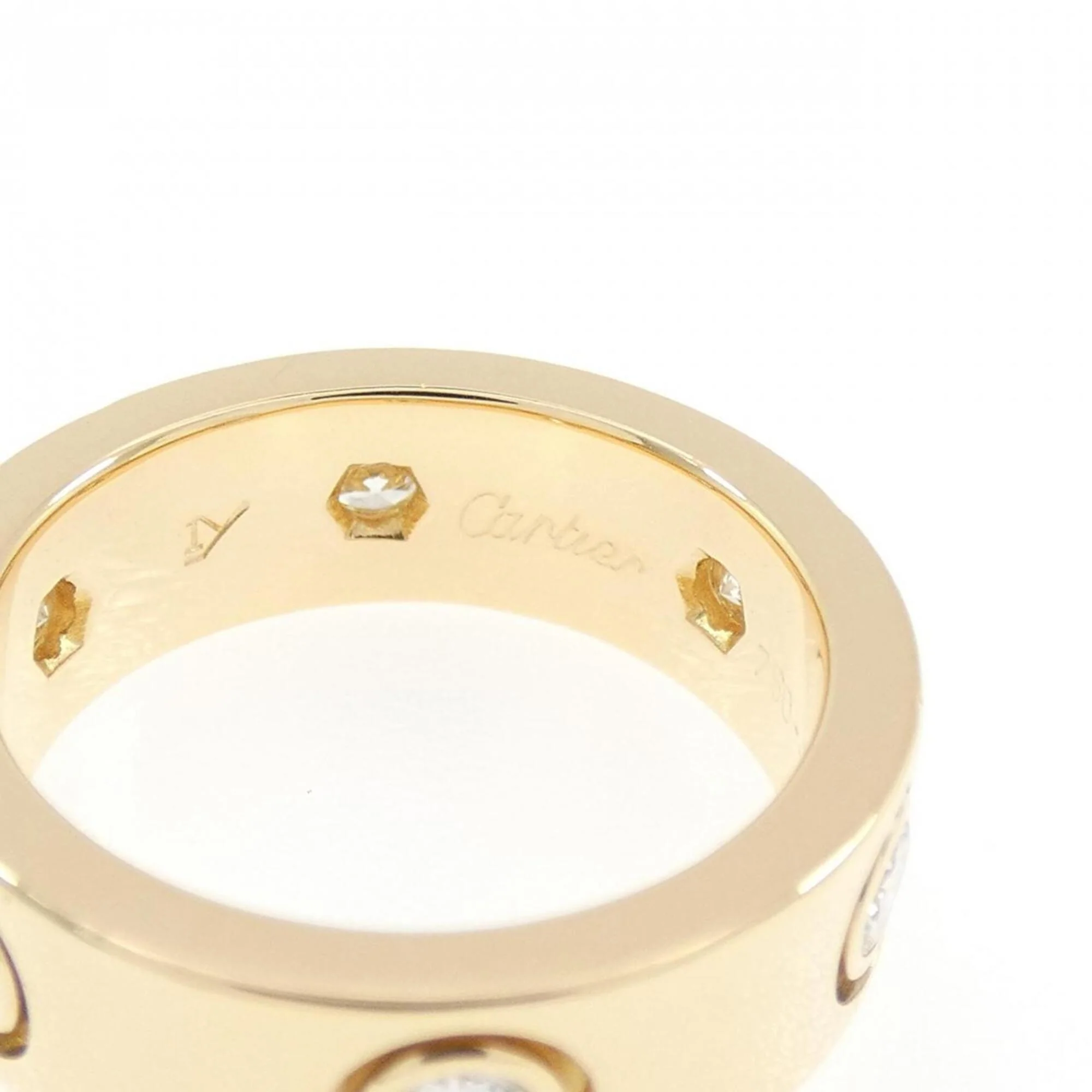 Band Ring 18K Yellow Gold with Diamond - Image 3