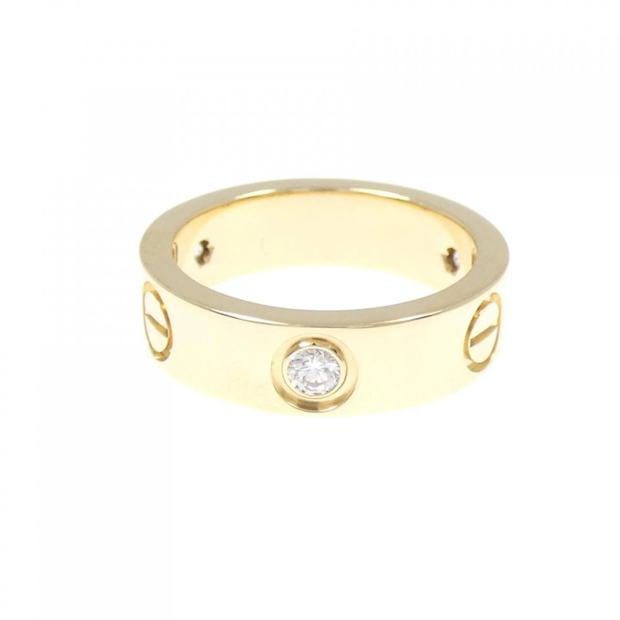 Band Ring 18K Yellow Gold With Diamond - Image 2