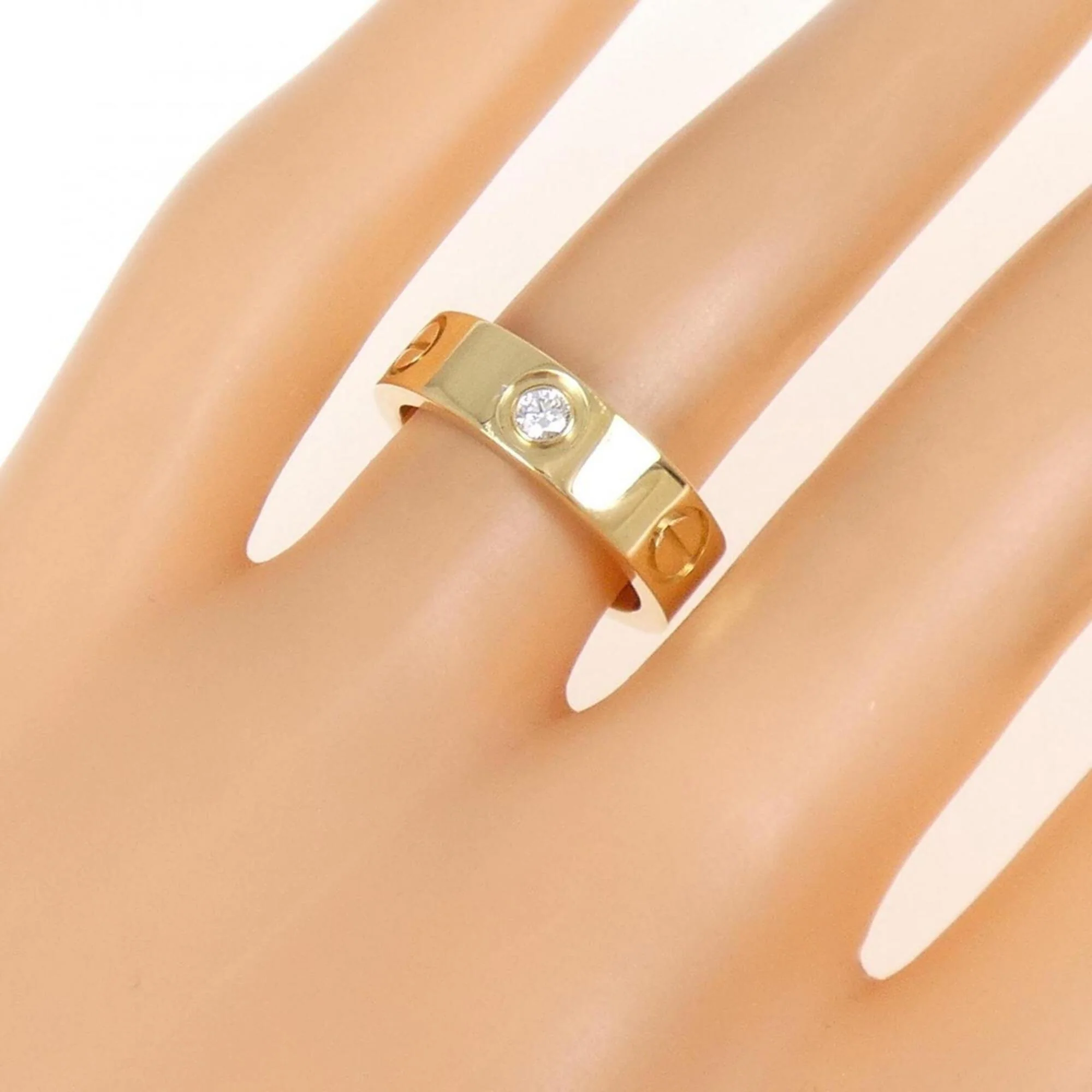Band Ring 18K Yellow Gold With Diamond - Image 5