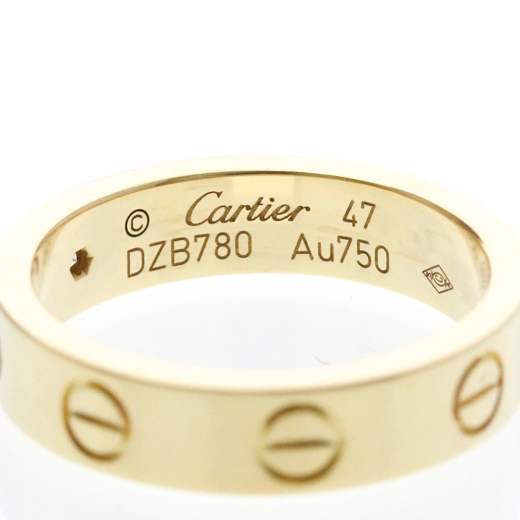 Band Ring 18K Yellow Gold with Diamond - Image 6