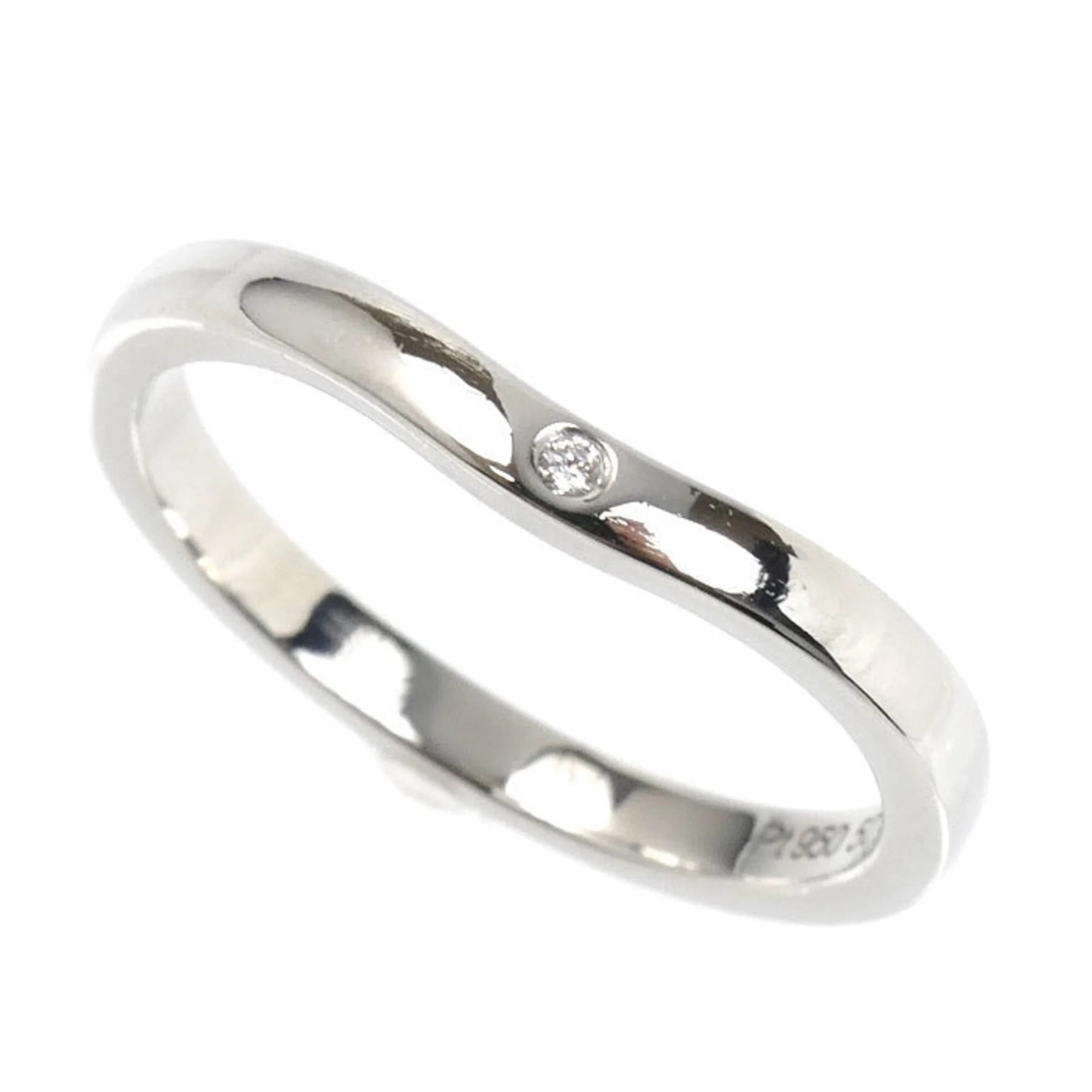 Band Ring Platinum with Diamond