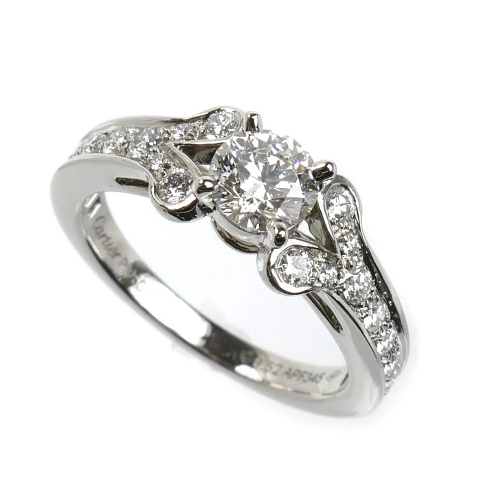 Band Ring Platinum with Diamond