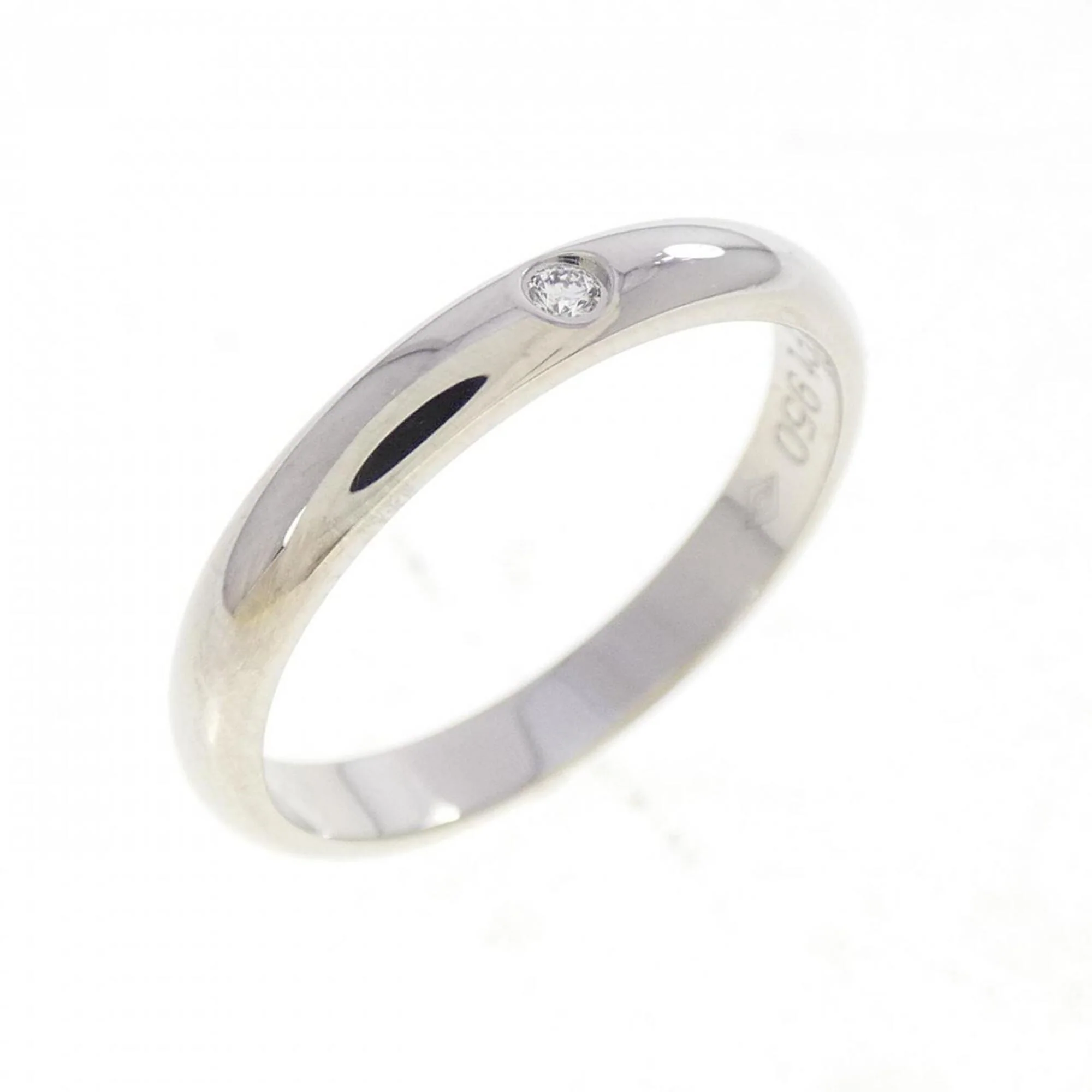 Band Ring Platinum with Diamond