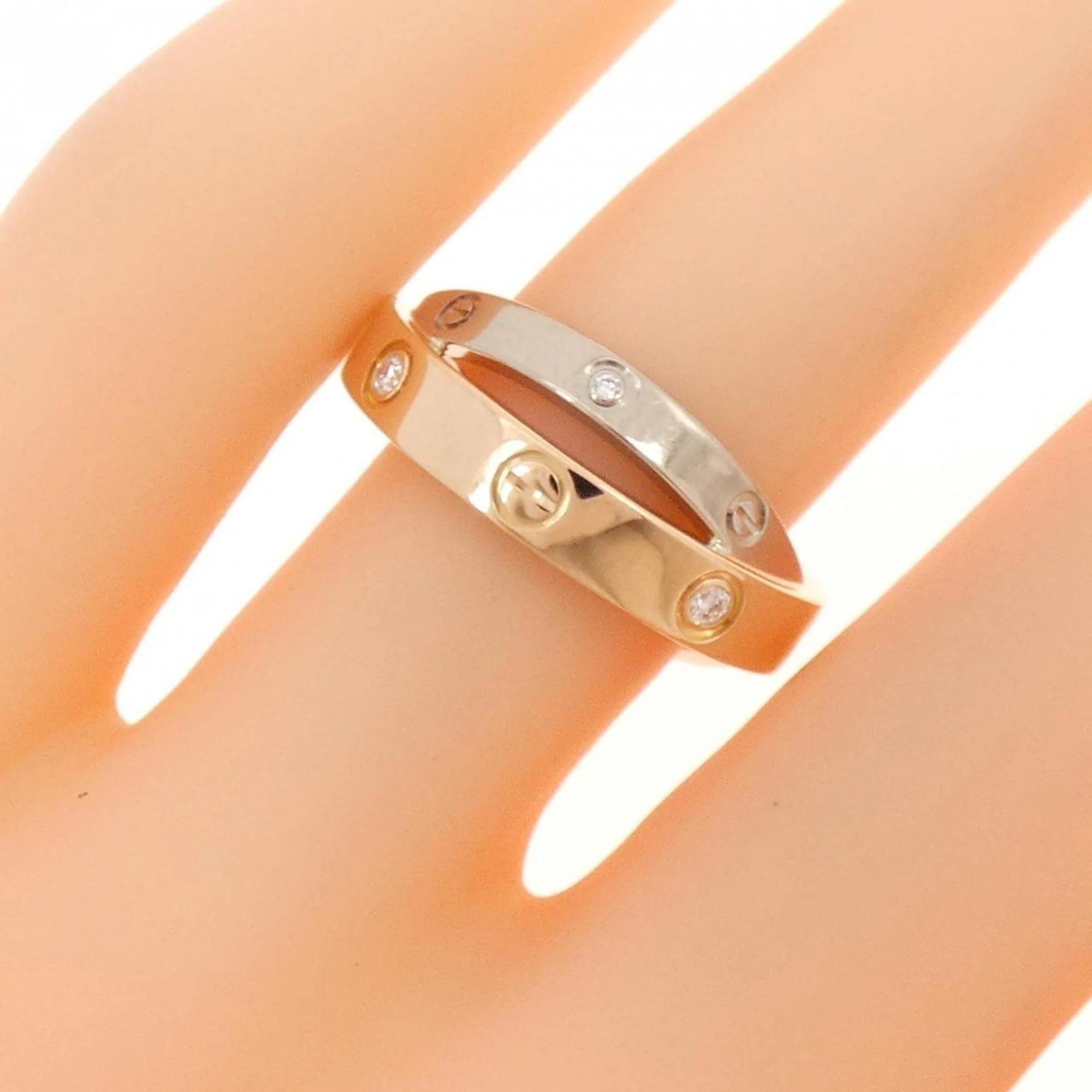 Bee Love Ring 18K Rose Gold and 18K White Gold - Image 5