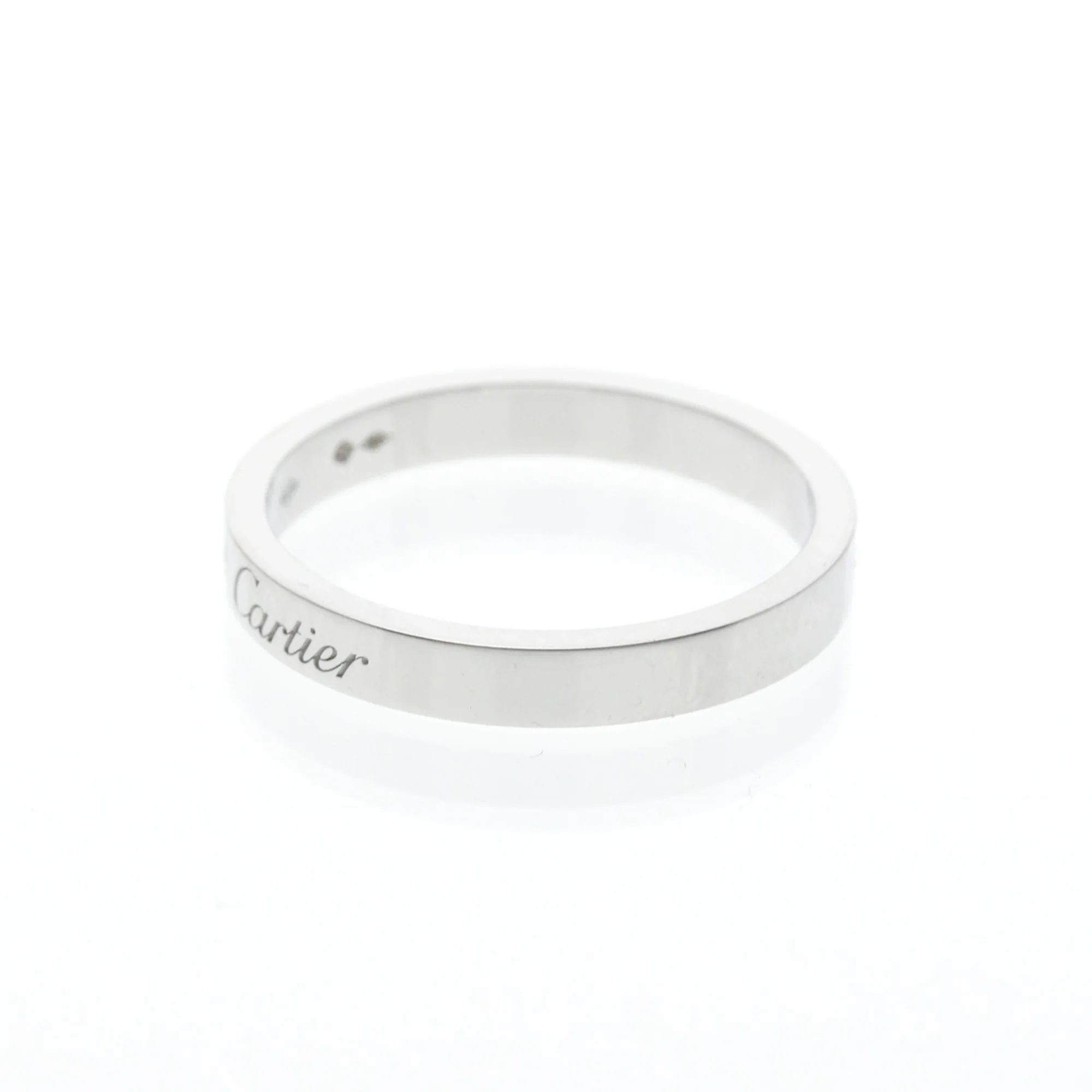 C de Cartier Ring Sterling Silver and Platinum - Image 2