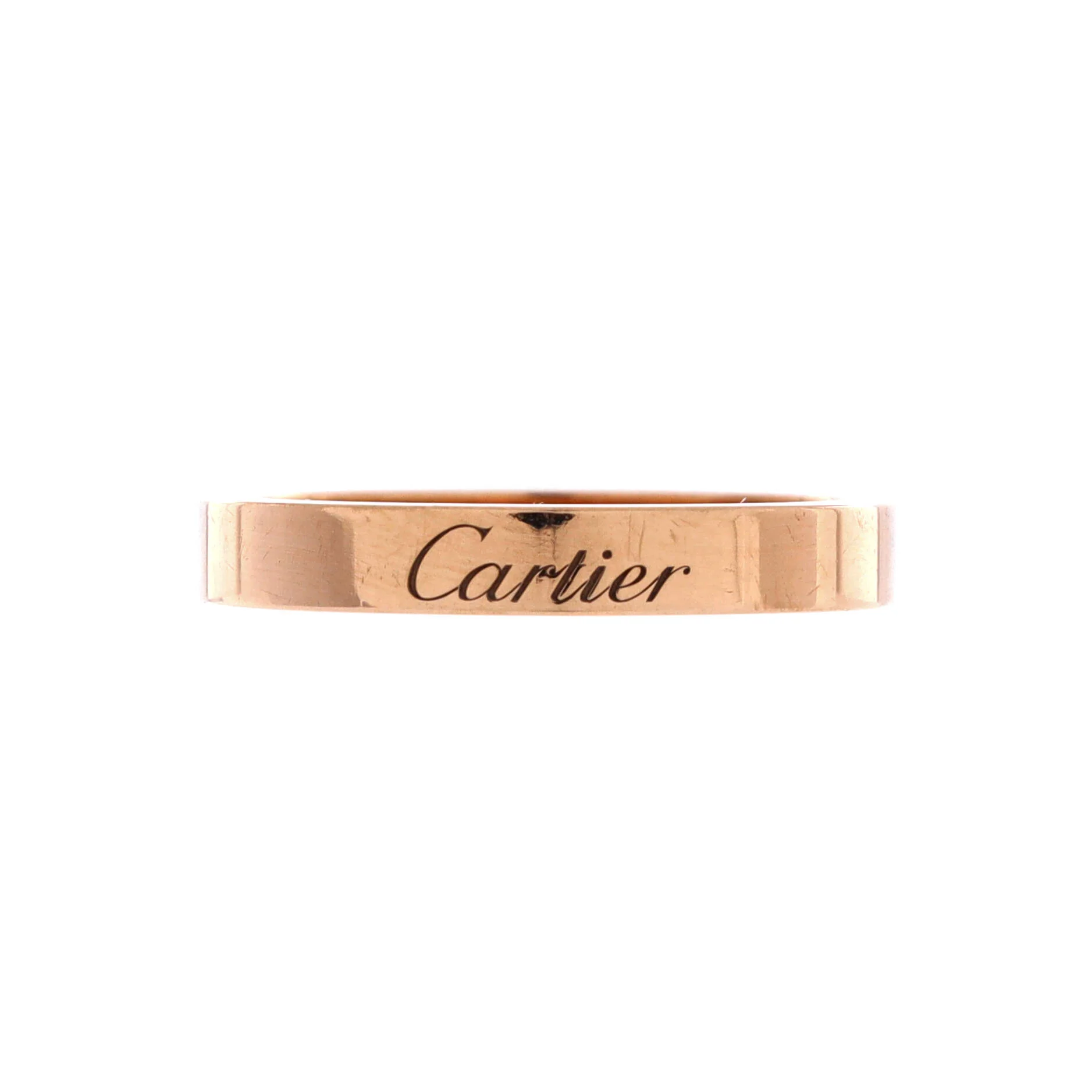 C de Cartier Wedding Band Ring 18K Rose Gold 3mm - Image 3