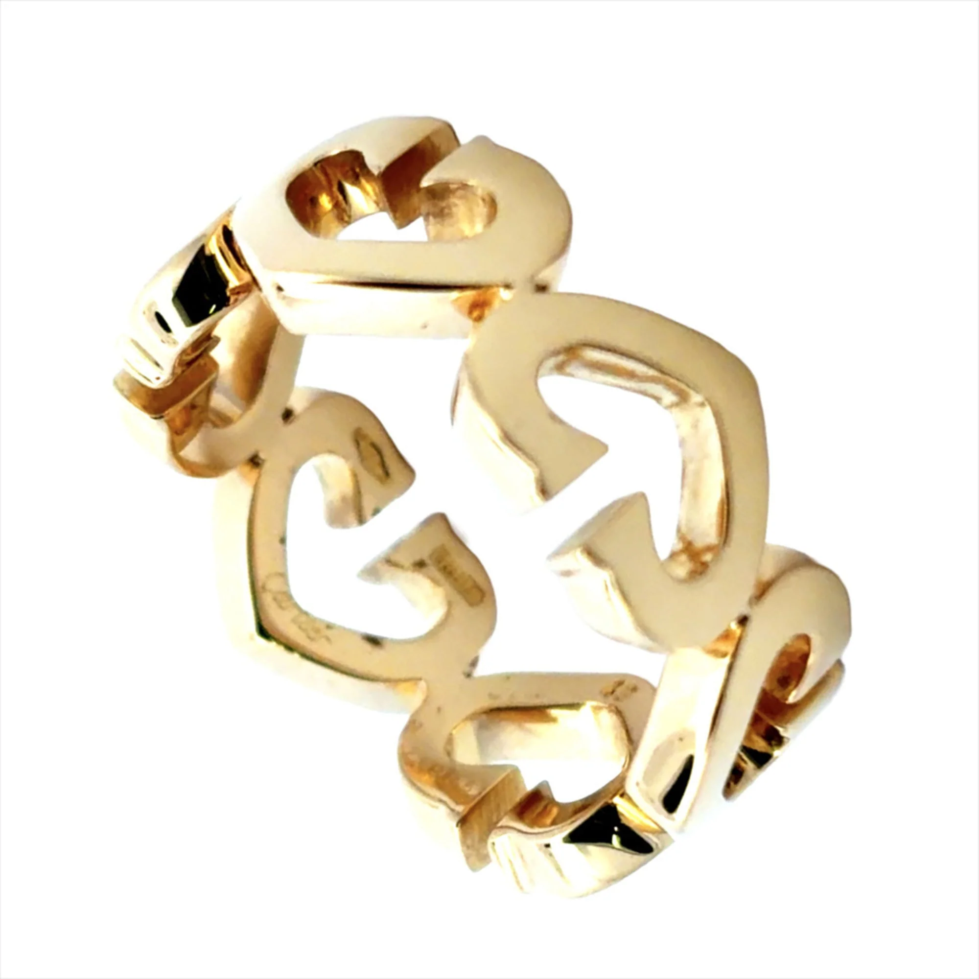 C Heart Ring 18K Yellow Gold