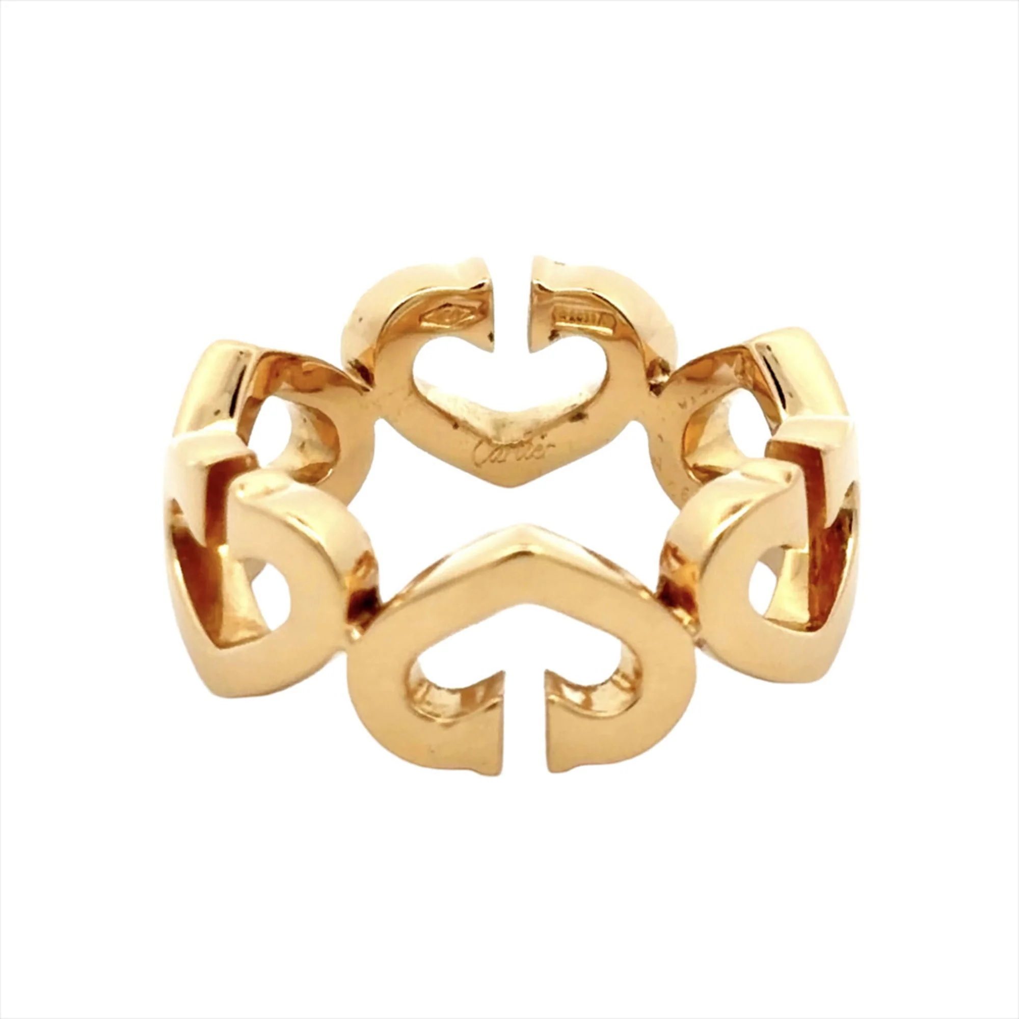 C Heart Ring 18K Yellow Gold - Image 2