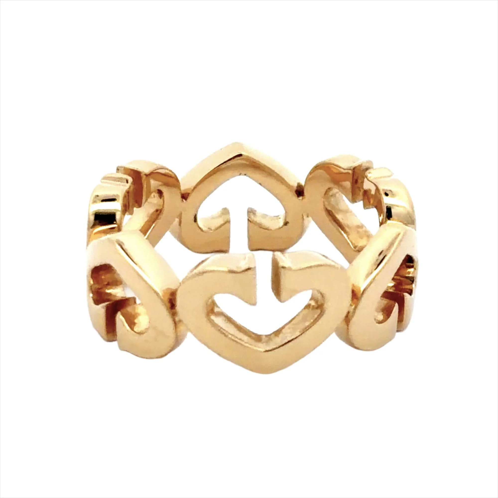 C Heart Ring 18K Yellow Gold - Image 4