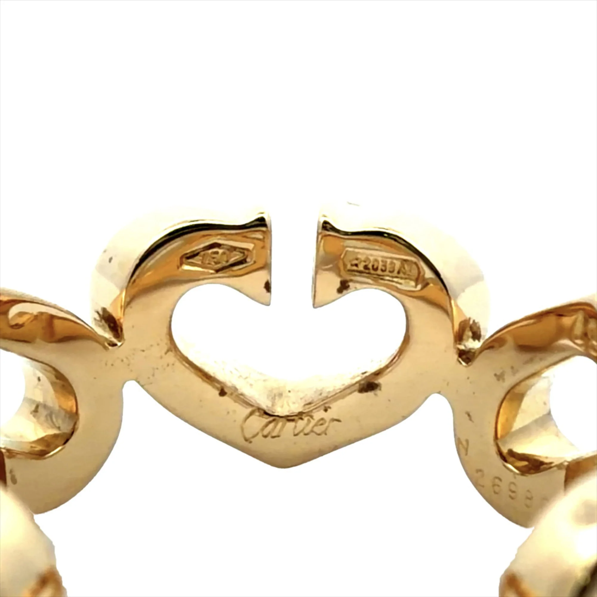 C Heart Ring 18K Yellow Gold - Image 7