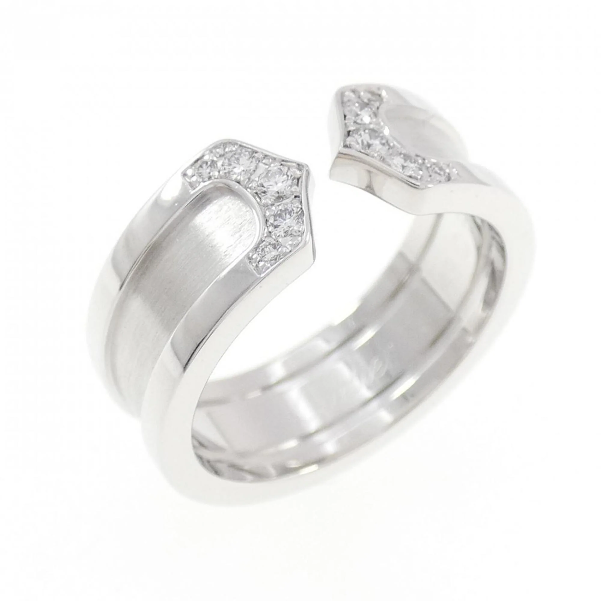 C2 Ring 18K White Gold with Diamond Small