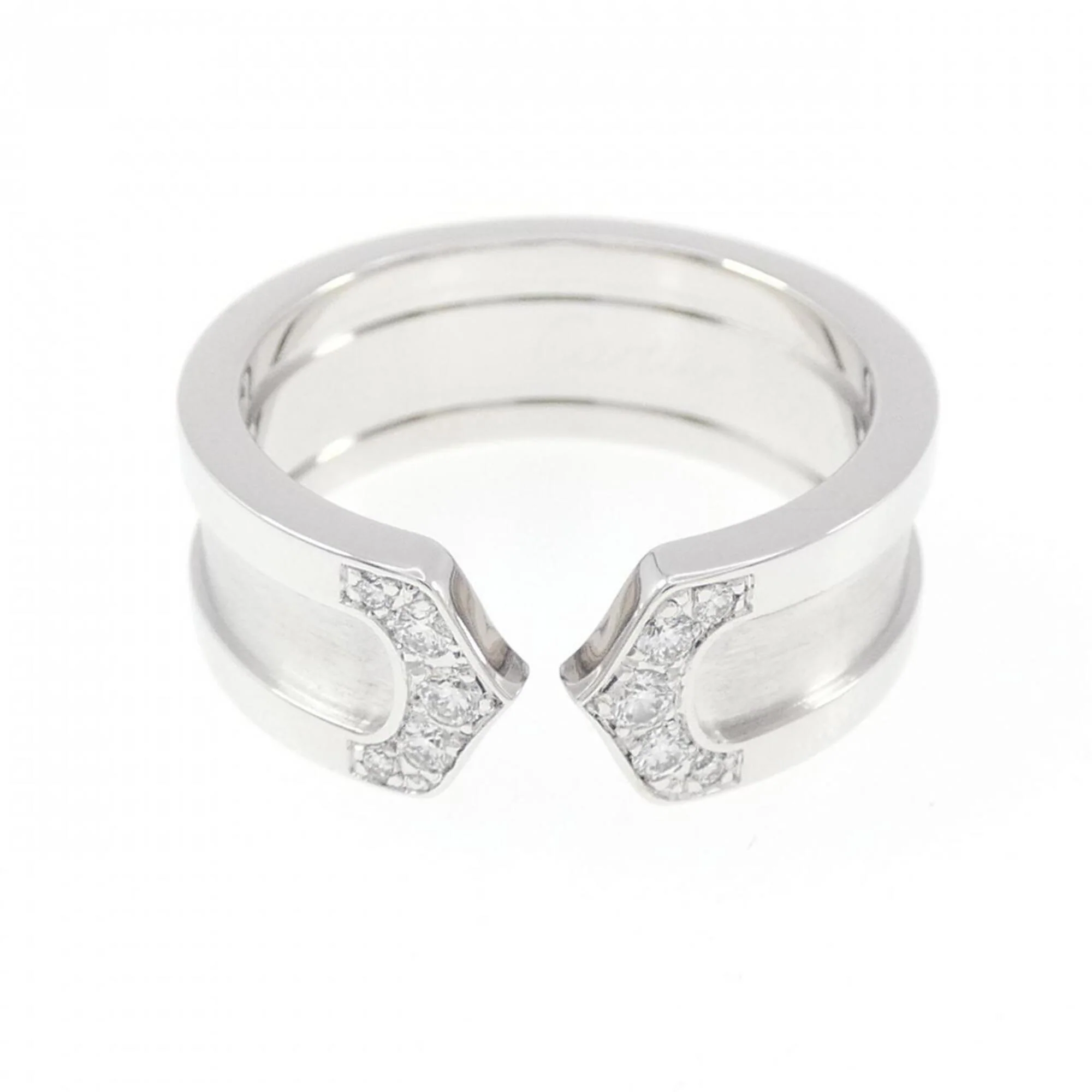 C2 Ring 18K White Gold with Diamond Small - Image 2