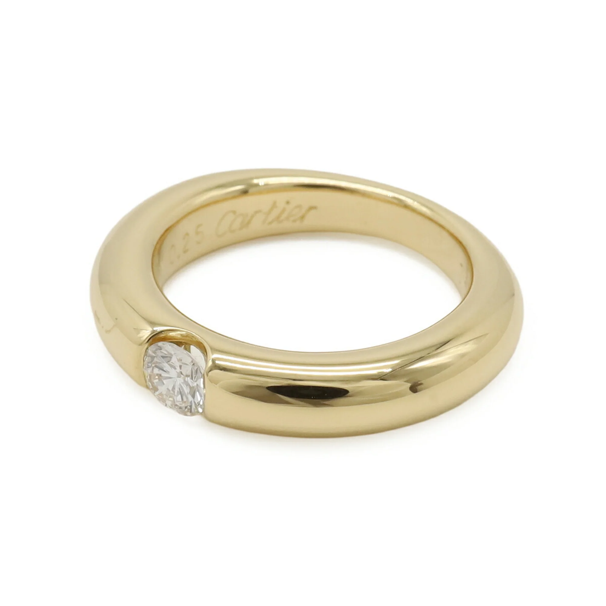 Ellipse Ring 18K Yellow Gold and Diamond - Image 3