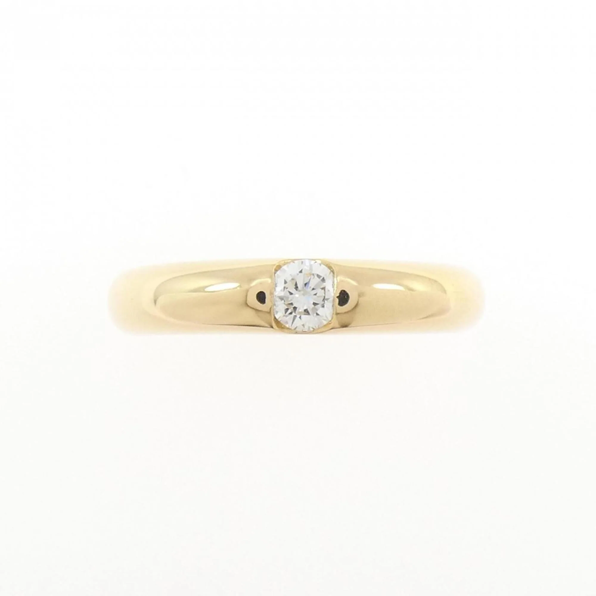 Ellipse Ring 18K Yellow Gold with Diamond - Image 2