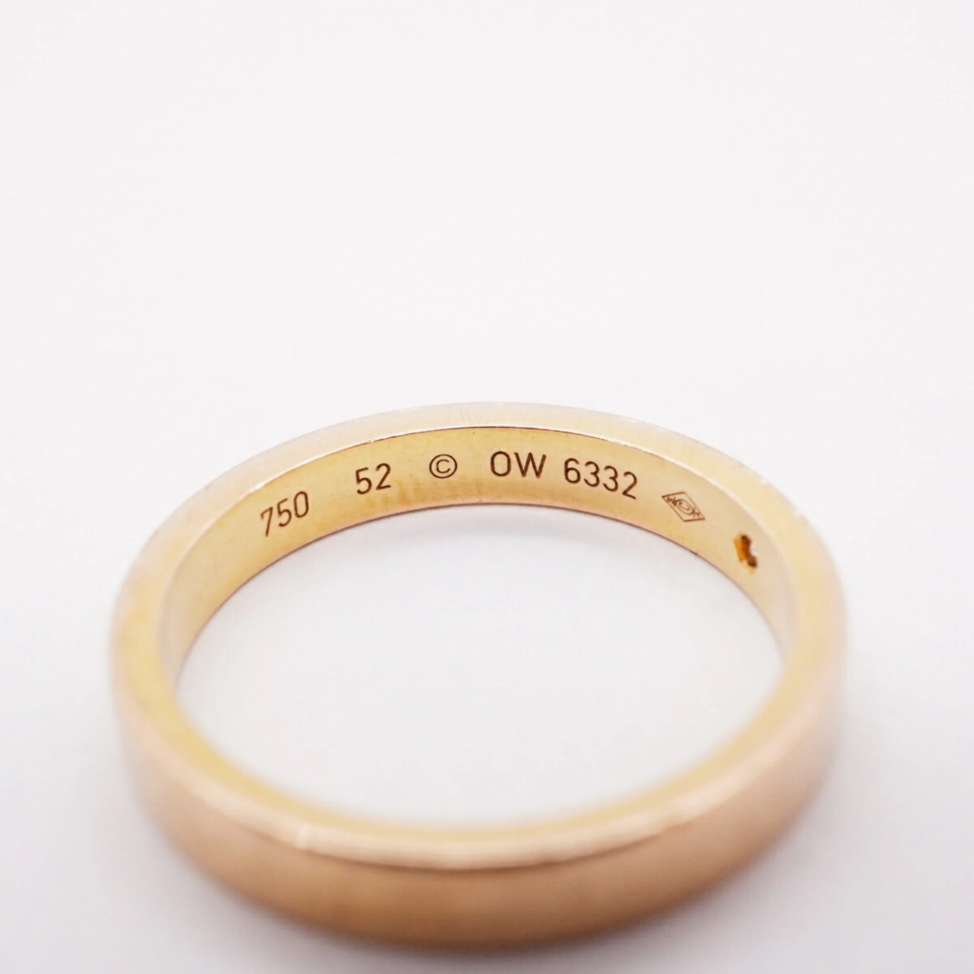 Engraved Ring 18K Rose Gold with Diamond - Image 5