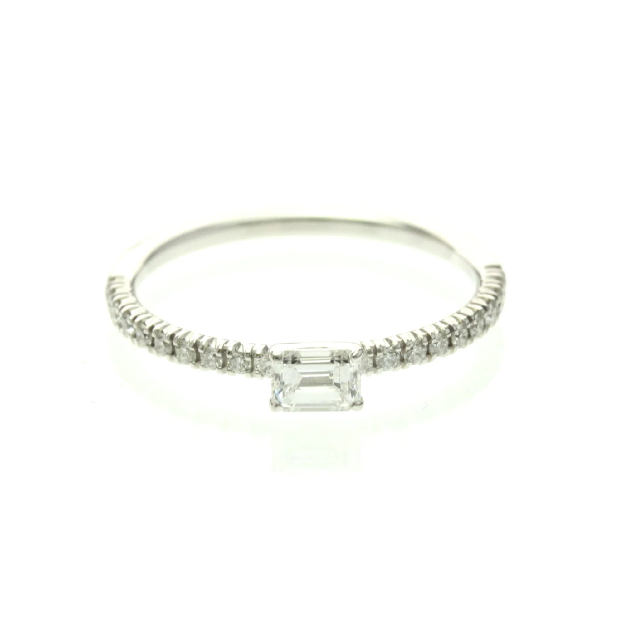 Ethancel Band Ring Platinum with Diamond
