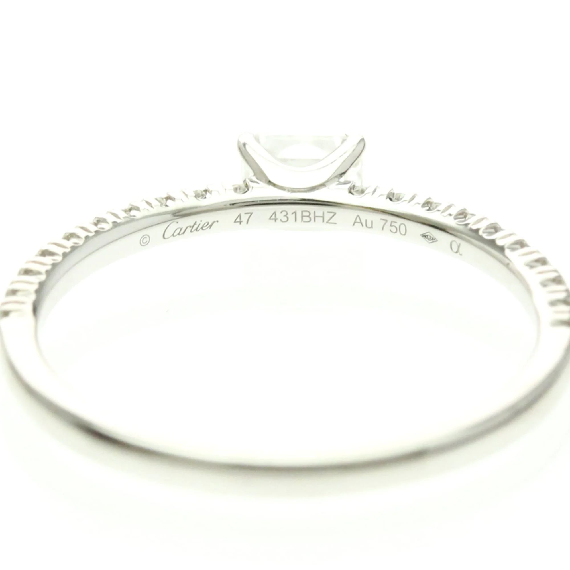 Ethancel Band Ring Platinum with Diamond - Image 7
