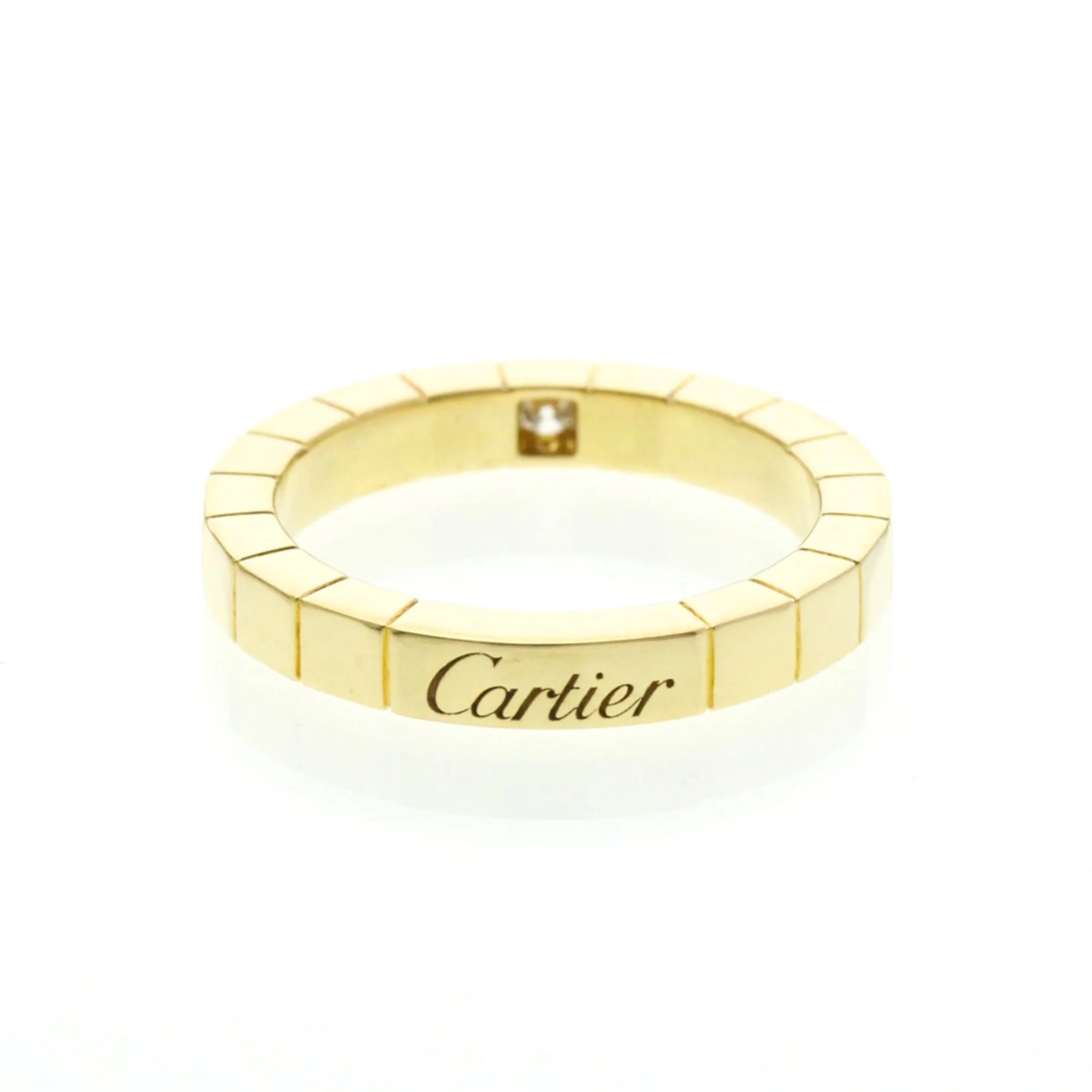 Lanieres Ring 18K Yellow Gold with Diamond - Image 2