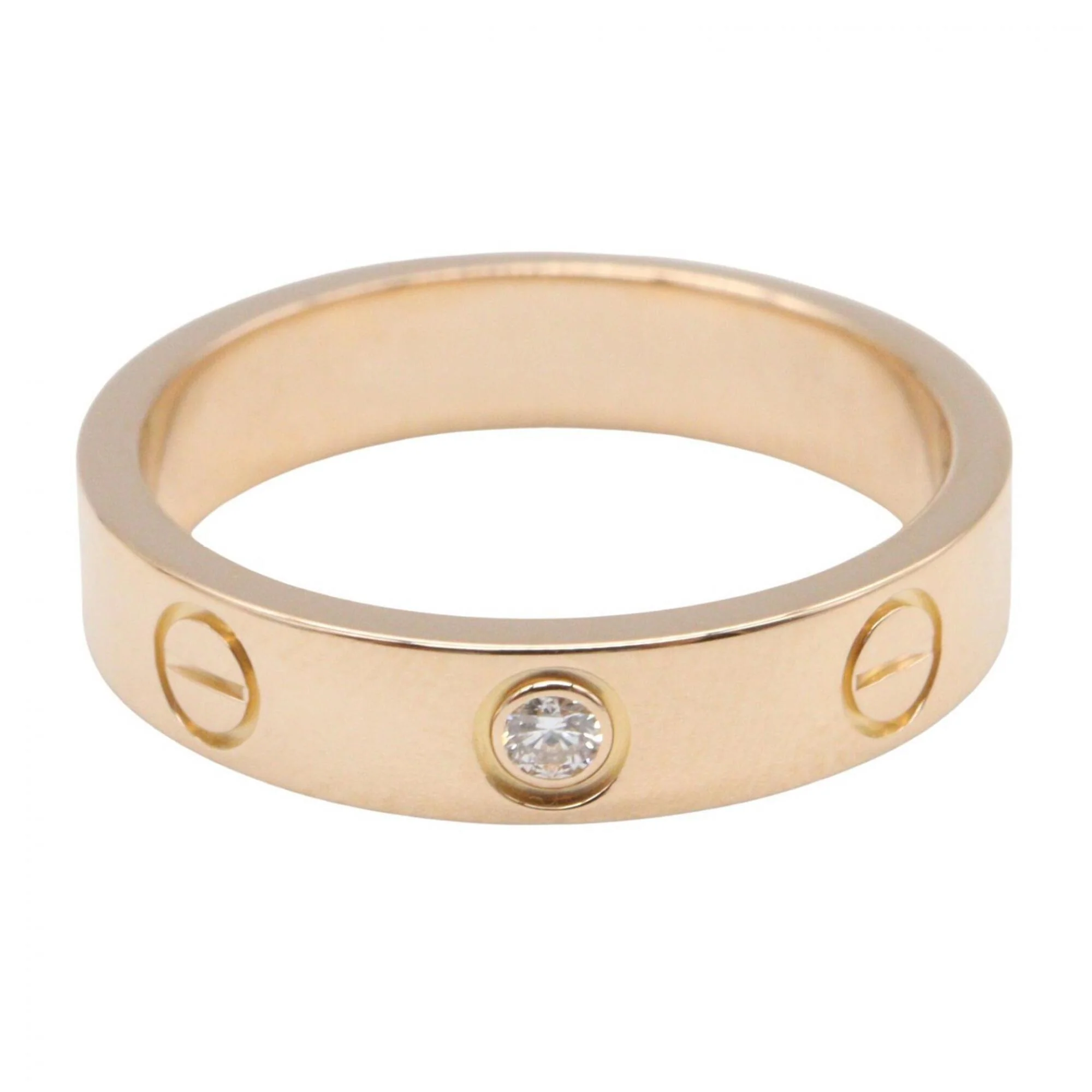 Love Ring 18K Rose Gold with Diamond - Image 2