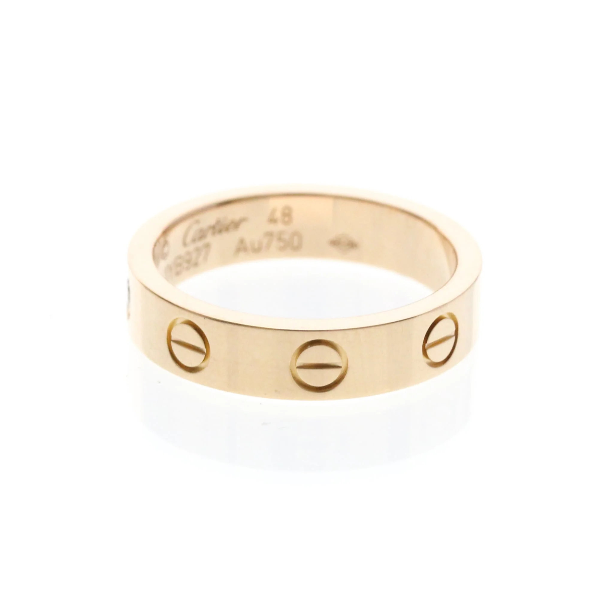 Love Ring 18K Rose Gold with Diamond Mini - Image 2