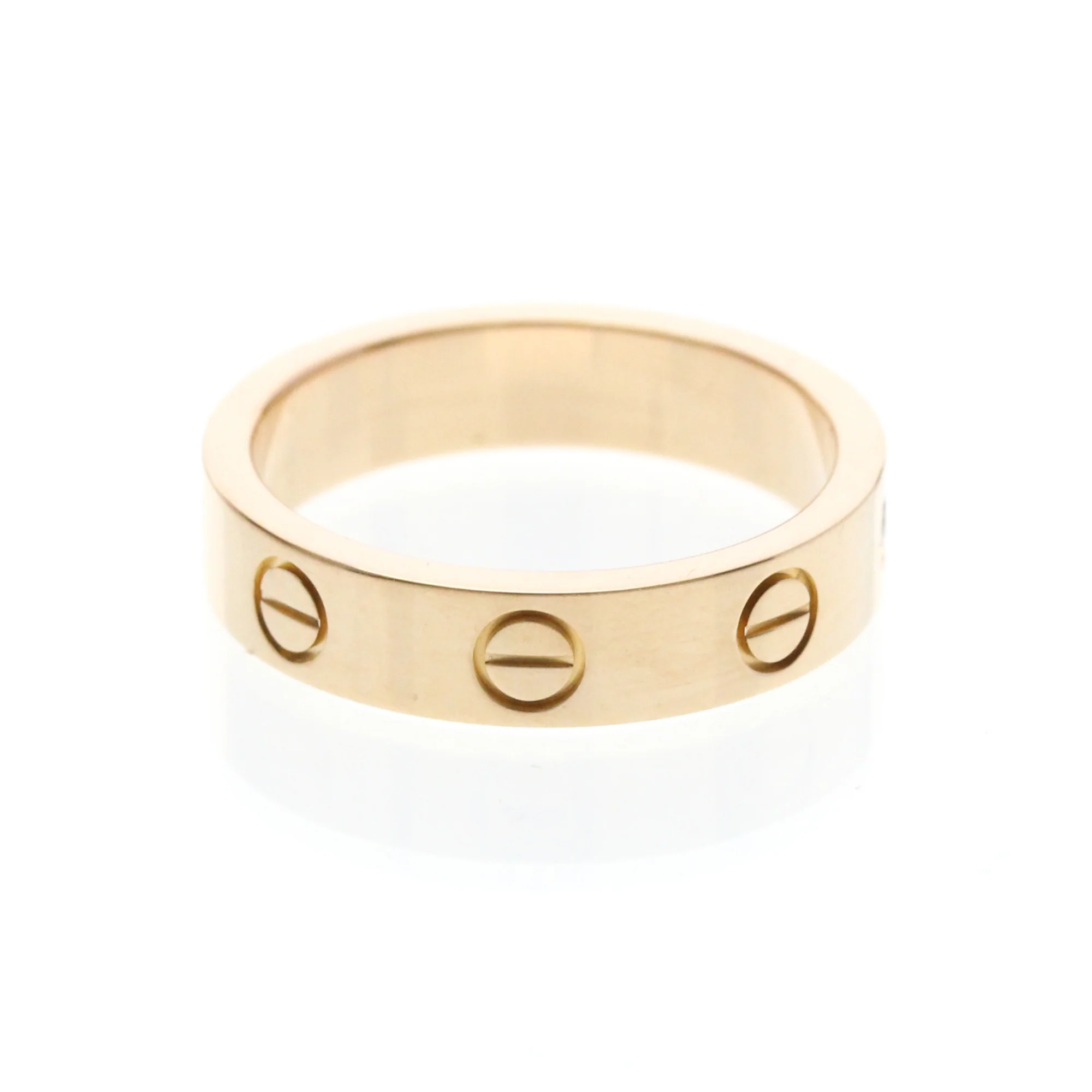 Love Ring 18K Rose Gold with Diamond Mini - Image 4
