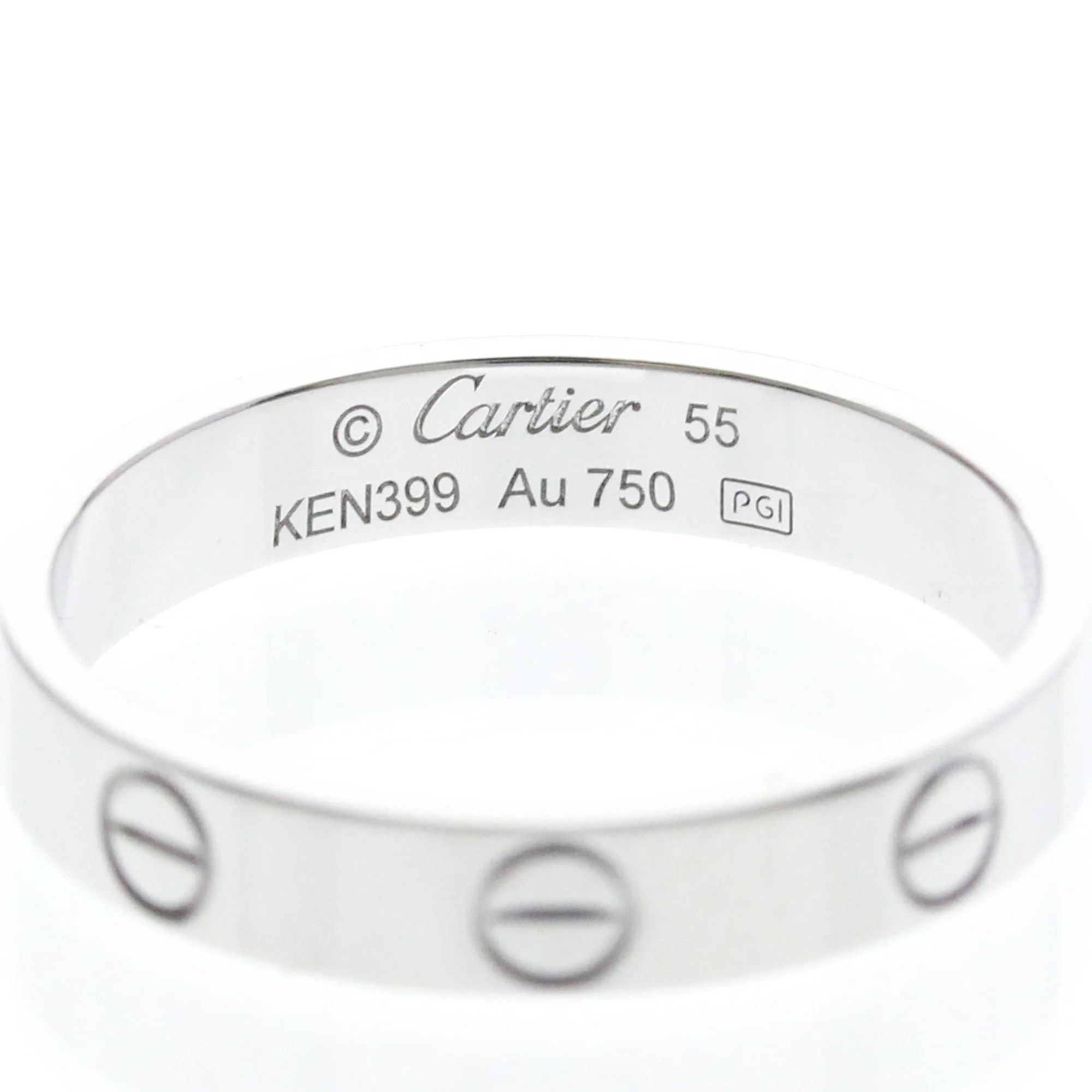Love Ring 18K White Gold Mini - Image 5