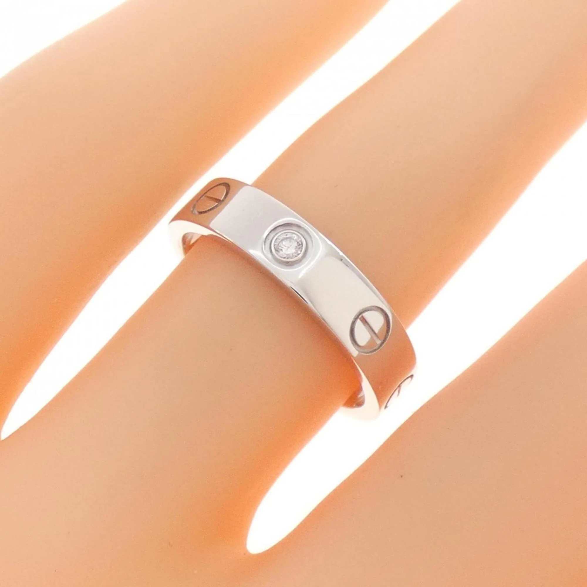 Love Ring 18K White Gold Mini - Image 5