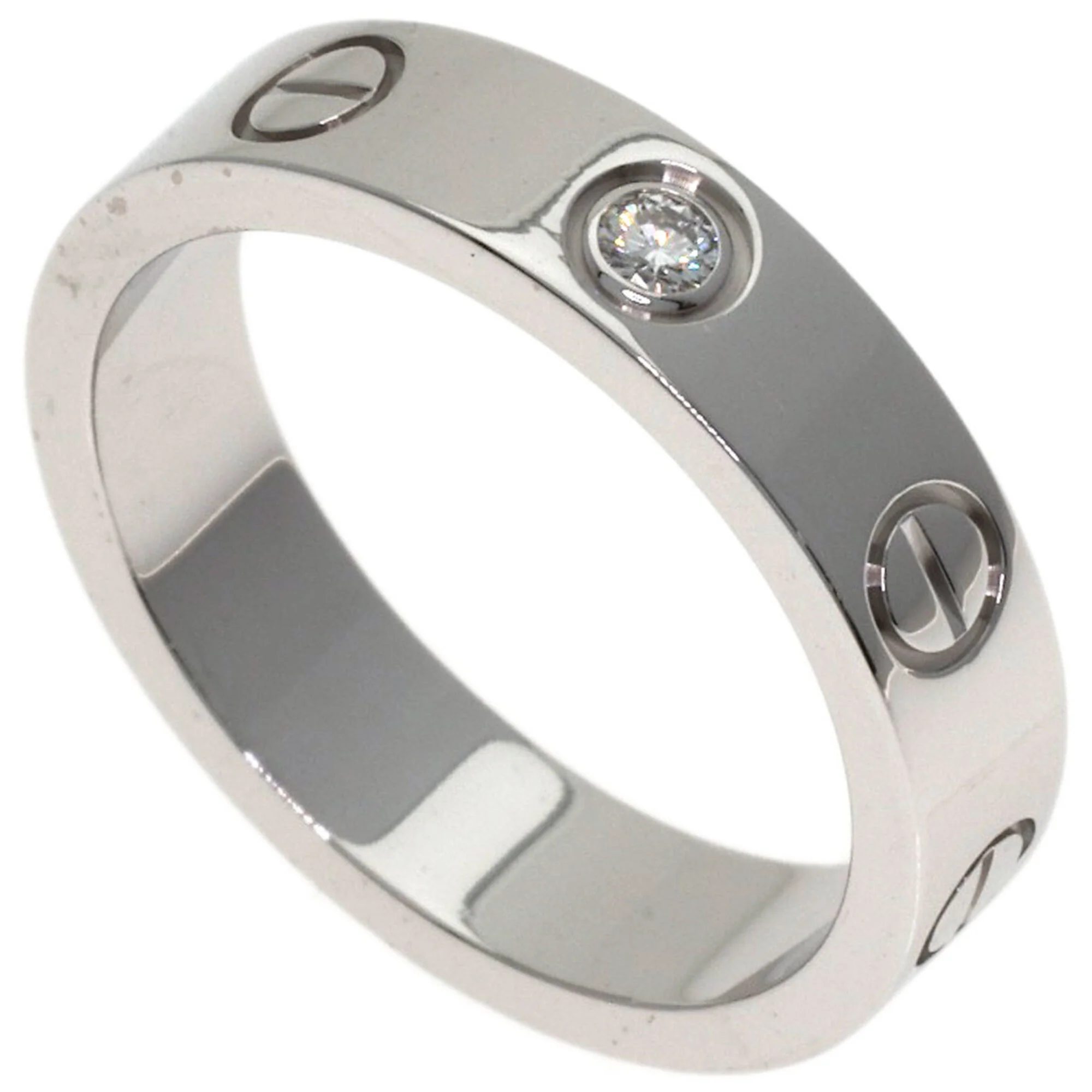 Love Ring 18K White Gold Mini with Diamond