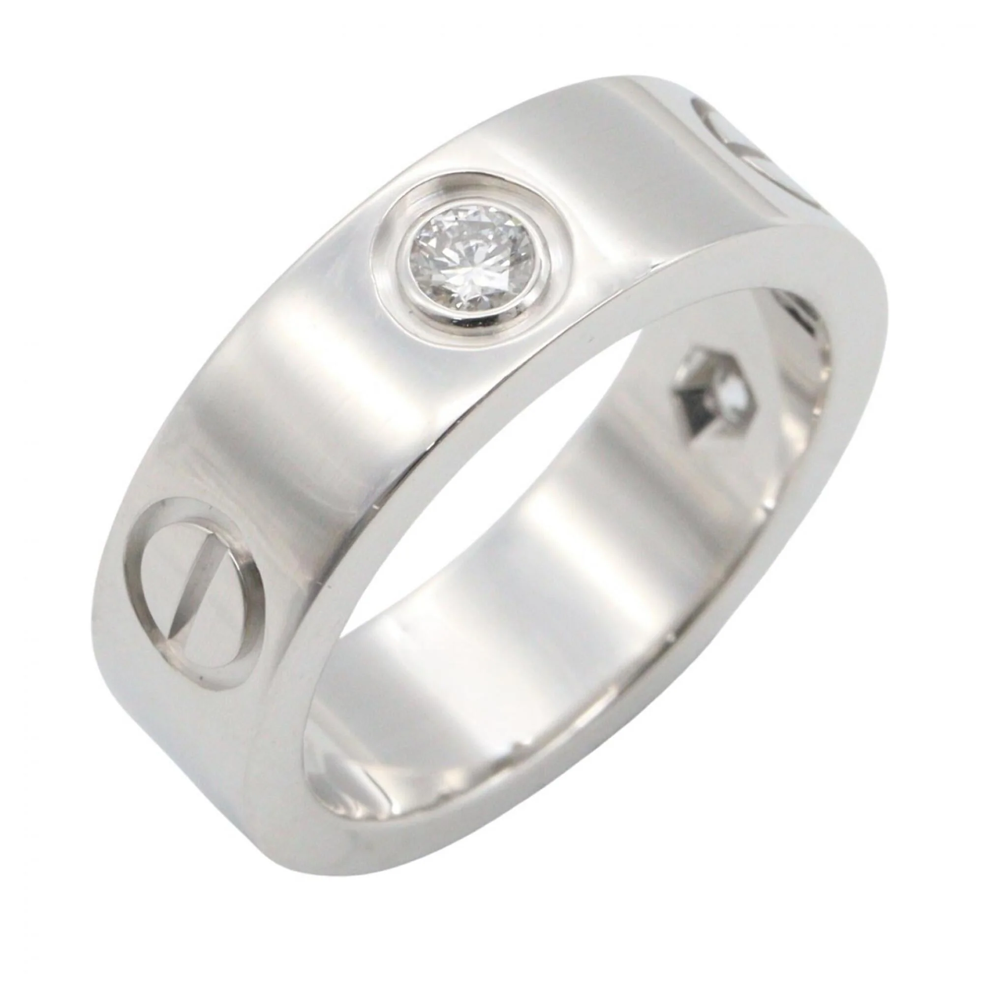 Love Ring 18K White Gold with Diamond