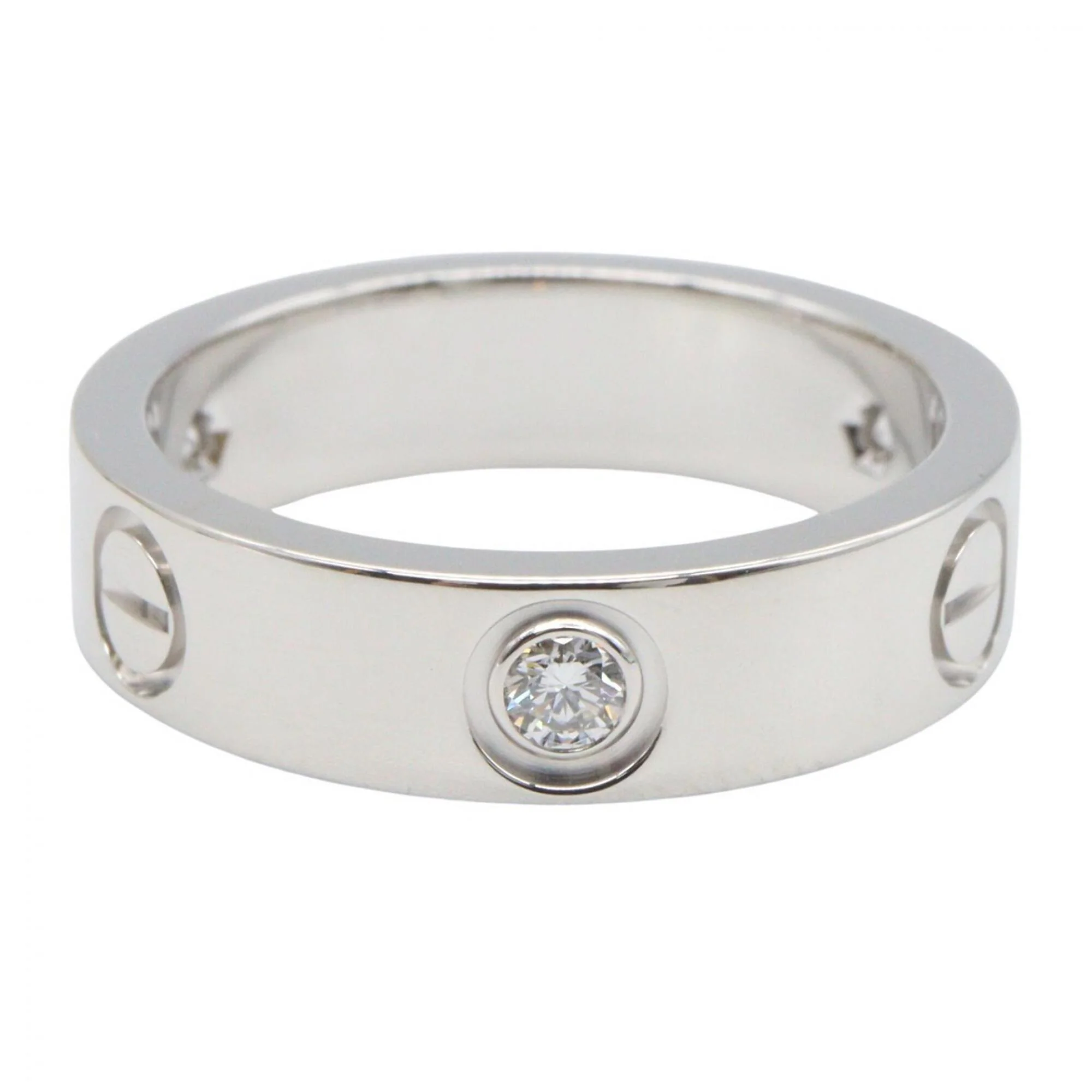 Love Ring 18K White Gold with Diamond - Image 2