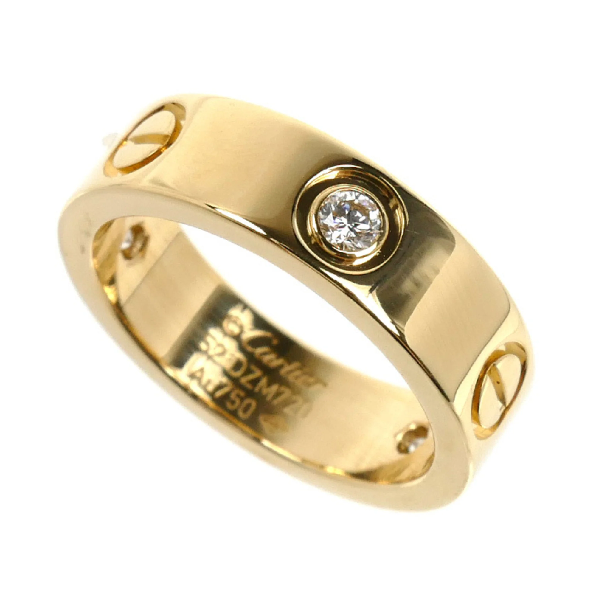 Love Ring 18K Yellow Gold with Diamond