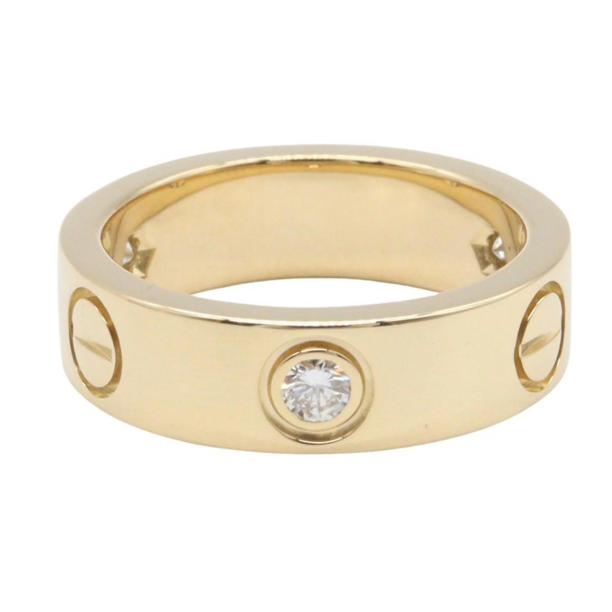 Love Ring 18K Yellow Gold with Diamond - Image 2