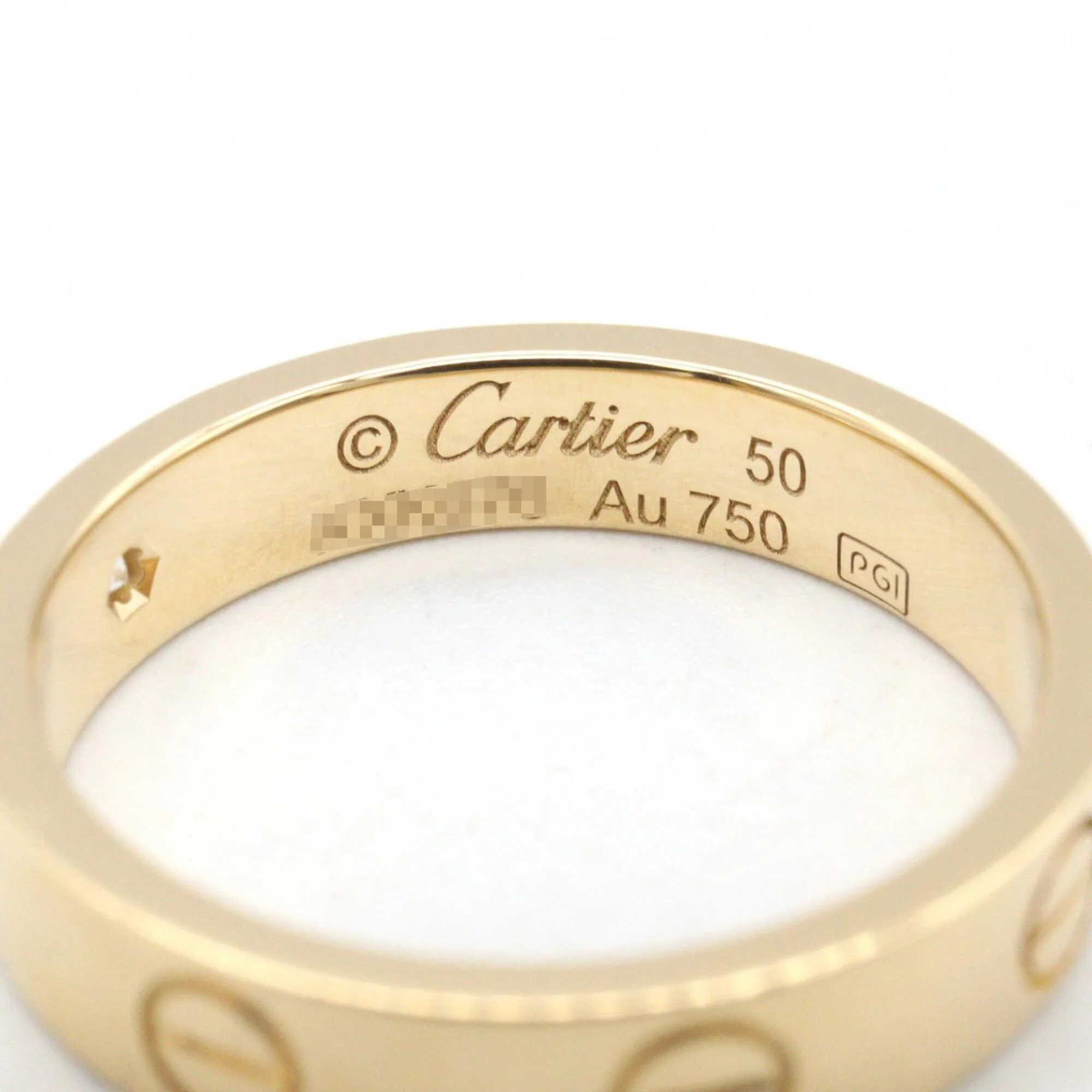Love Ring 18K Yellow Gold With Diamond Mini - Image 4