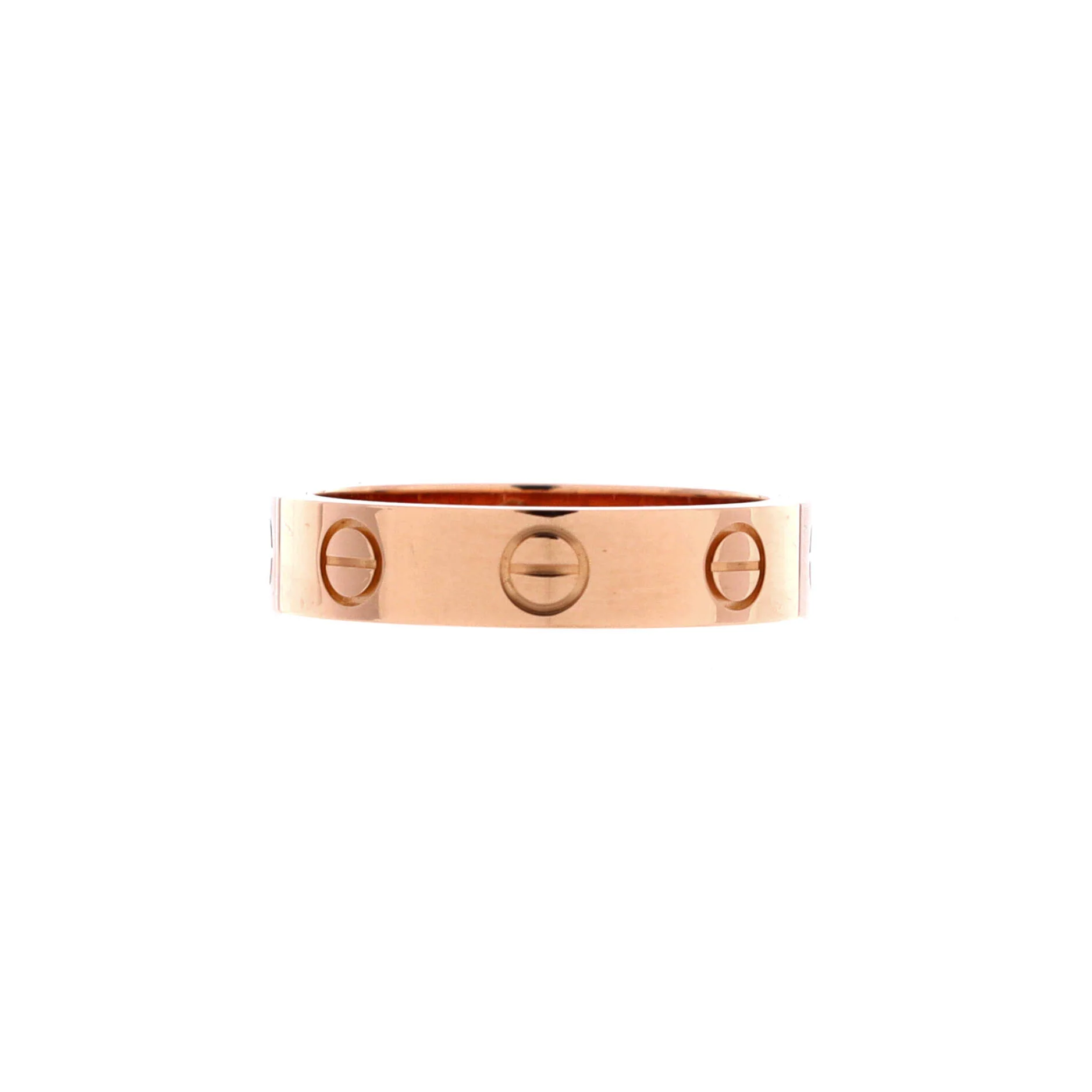 Love Wedding Band 1 Diamond Ring 18K Rose Gold with Diamond - Image 3