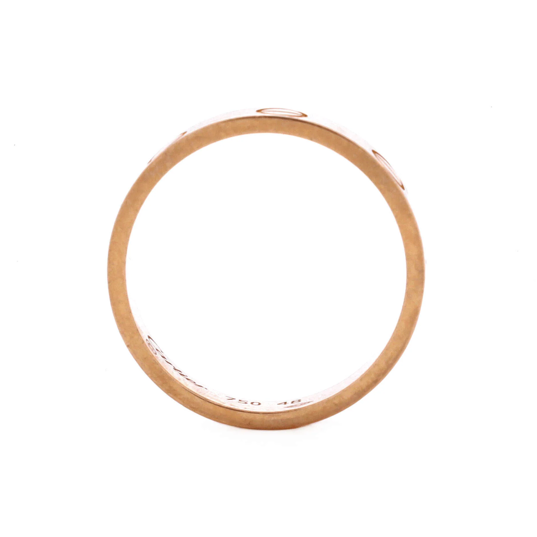 Love Wedding Band Ring 18K Rose Gold - Image 2