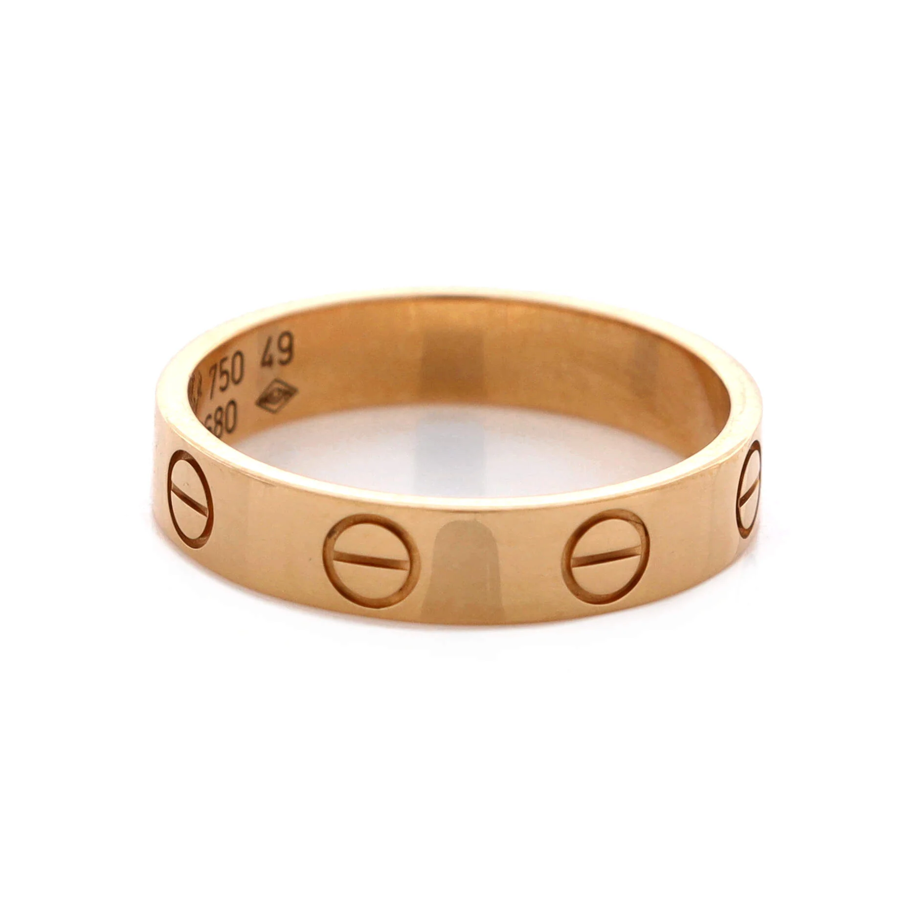 Love Wedding Band Ring 18K Rose Gold - Image 3