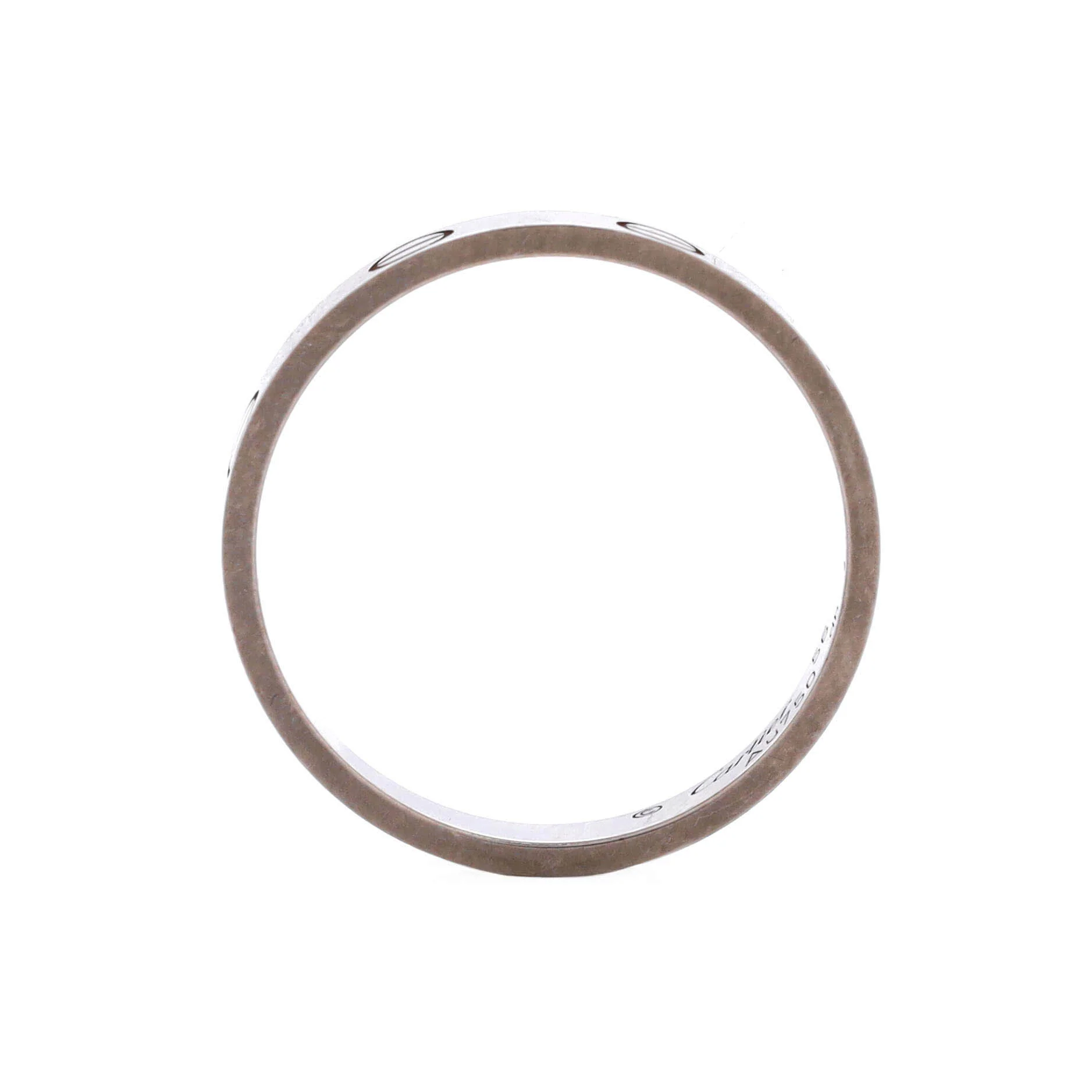 Love Wedding Band Ring 18K White Gold - Image 2